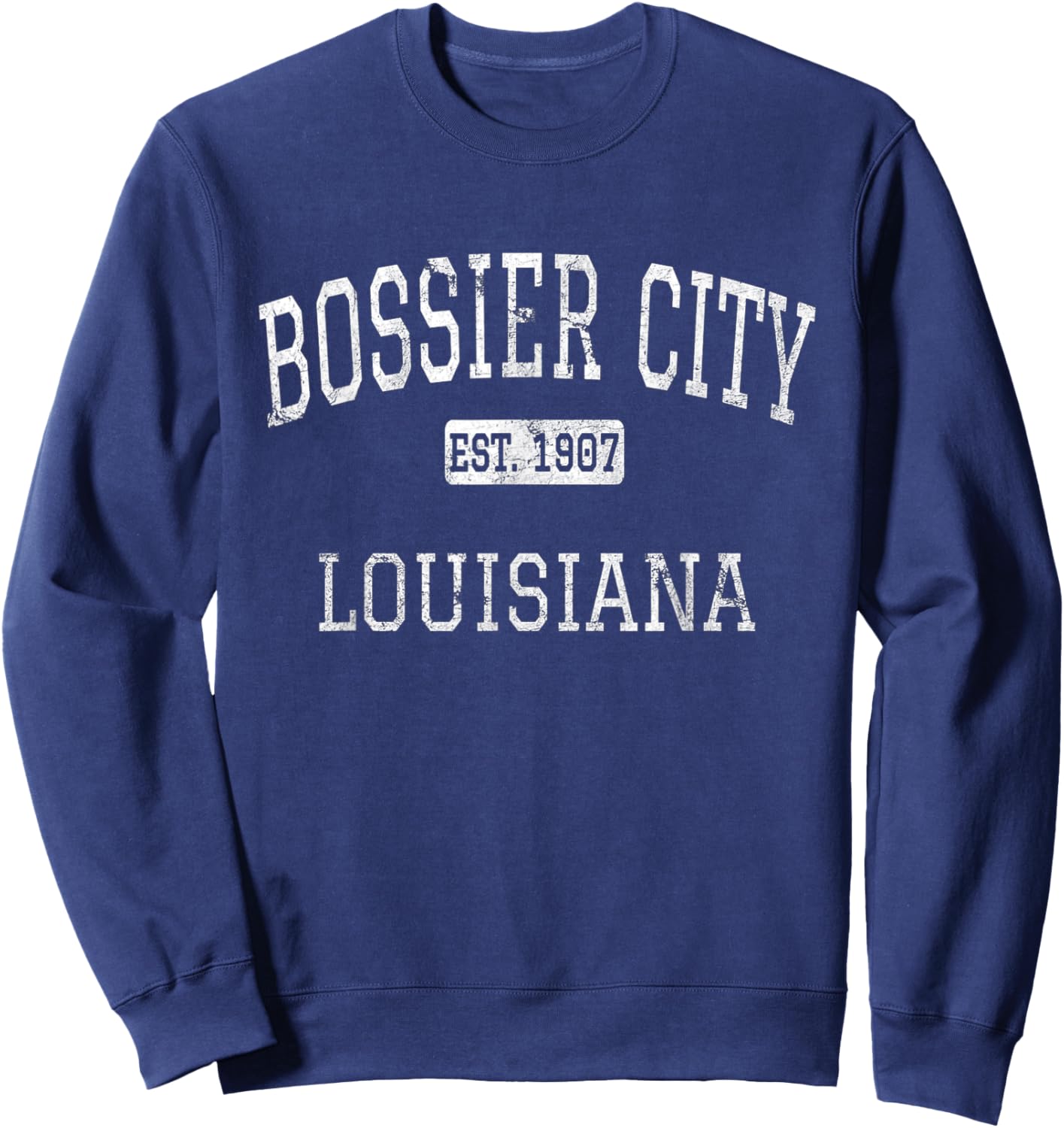 Bossier City Louisiana LA Vintage Sweatshirt - Sweatshirt | Navy