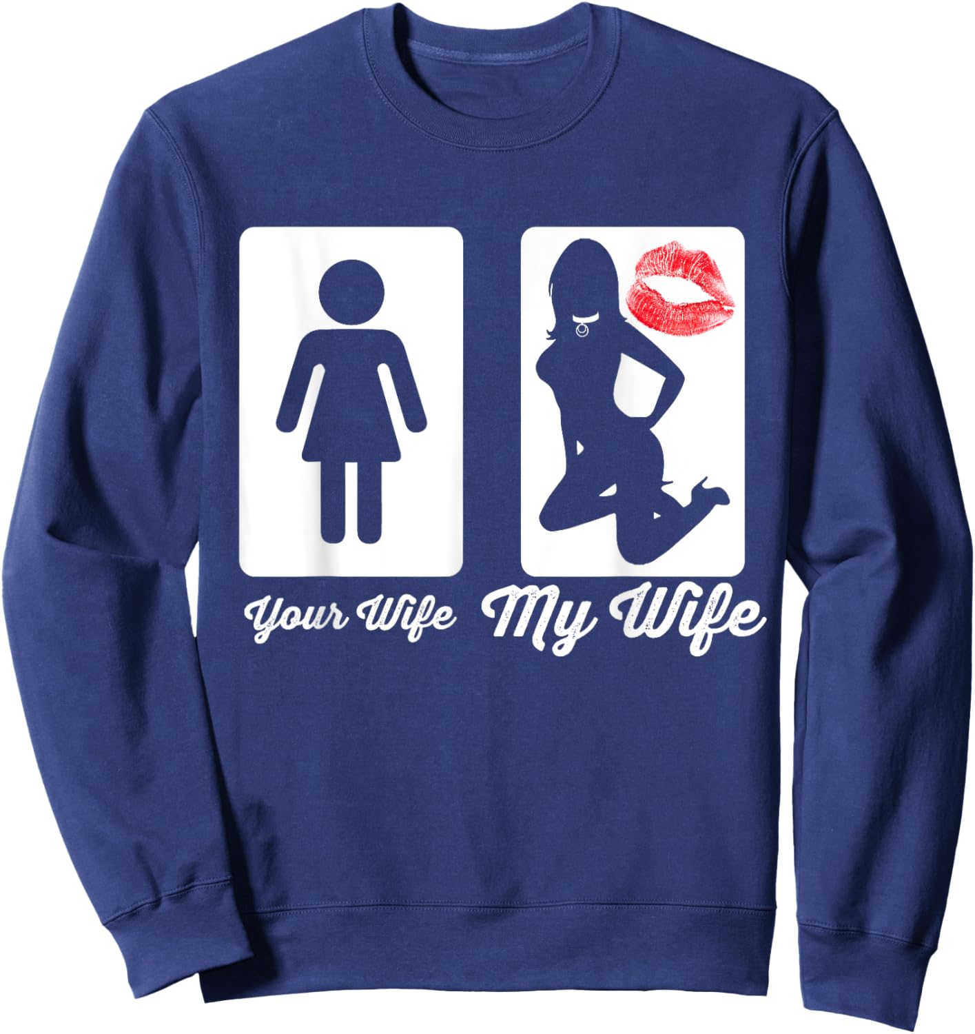 Your Wife My Wife Submissive Bdsm T Shirt Munch Sweatshirt - Sweatshirt | Navy