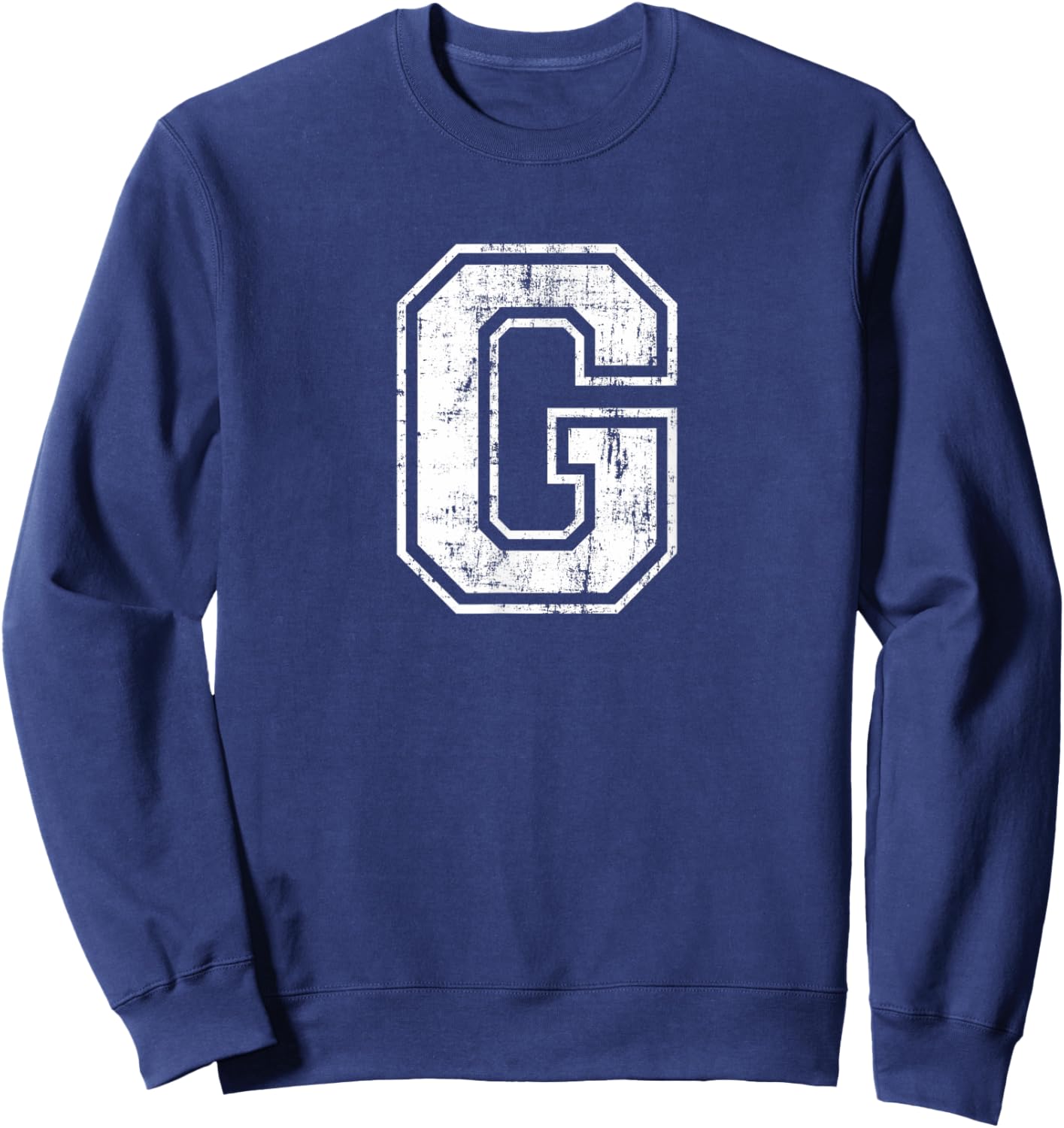 Letter G Uppercase Alphabet Initial School College Varsity Sweatshirt - Sweatshirt | Navy