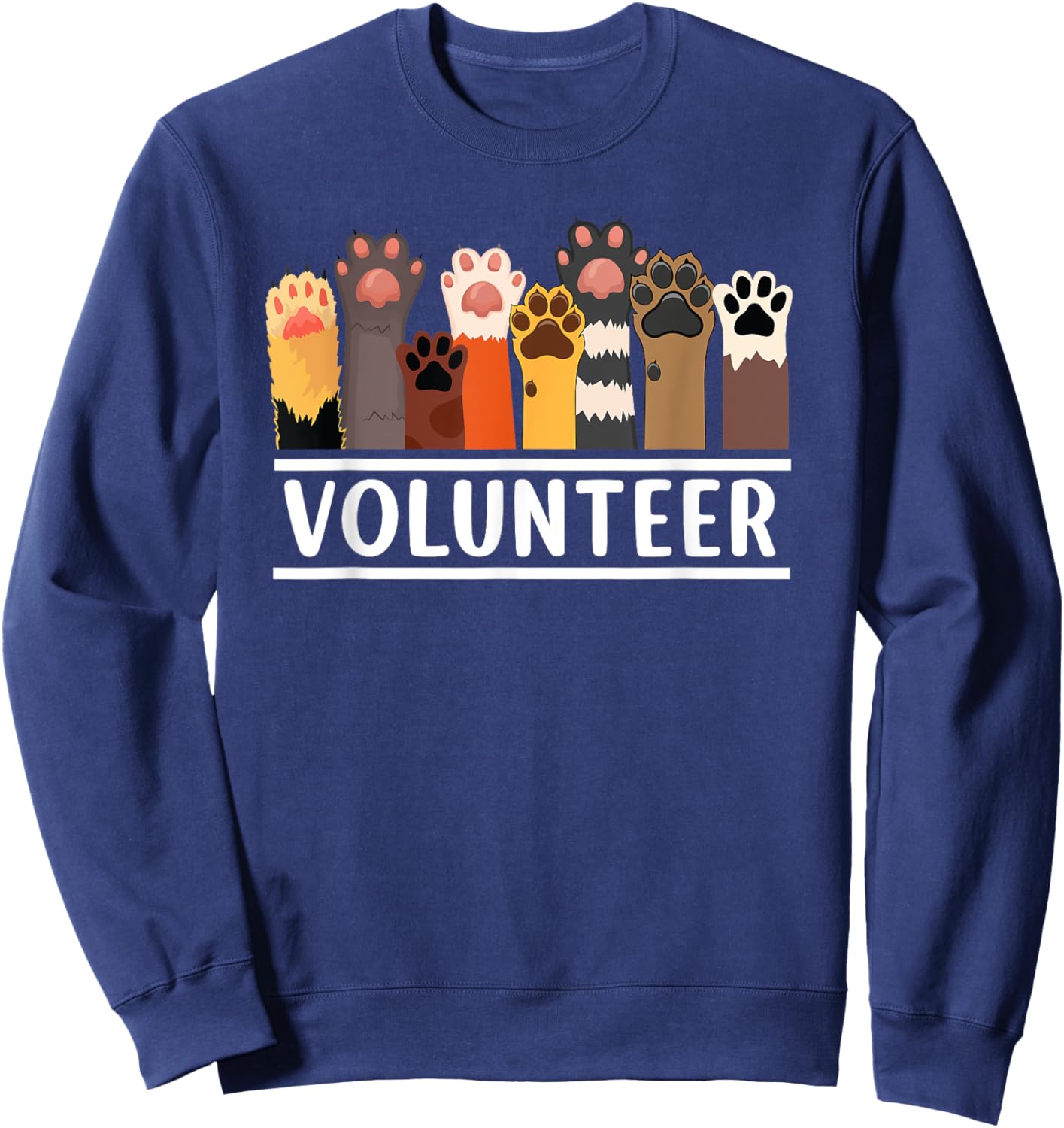 Animal Volunteer For Dog Cat Rescue Supporter Women Sweatshirt - Sweatshirt | Navy
