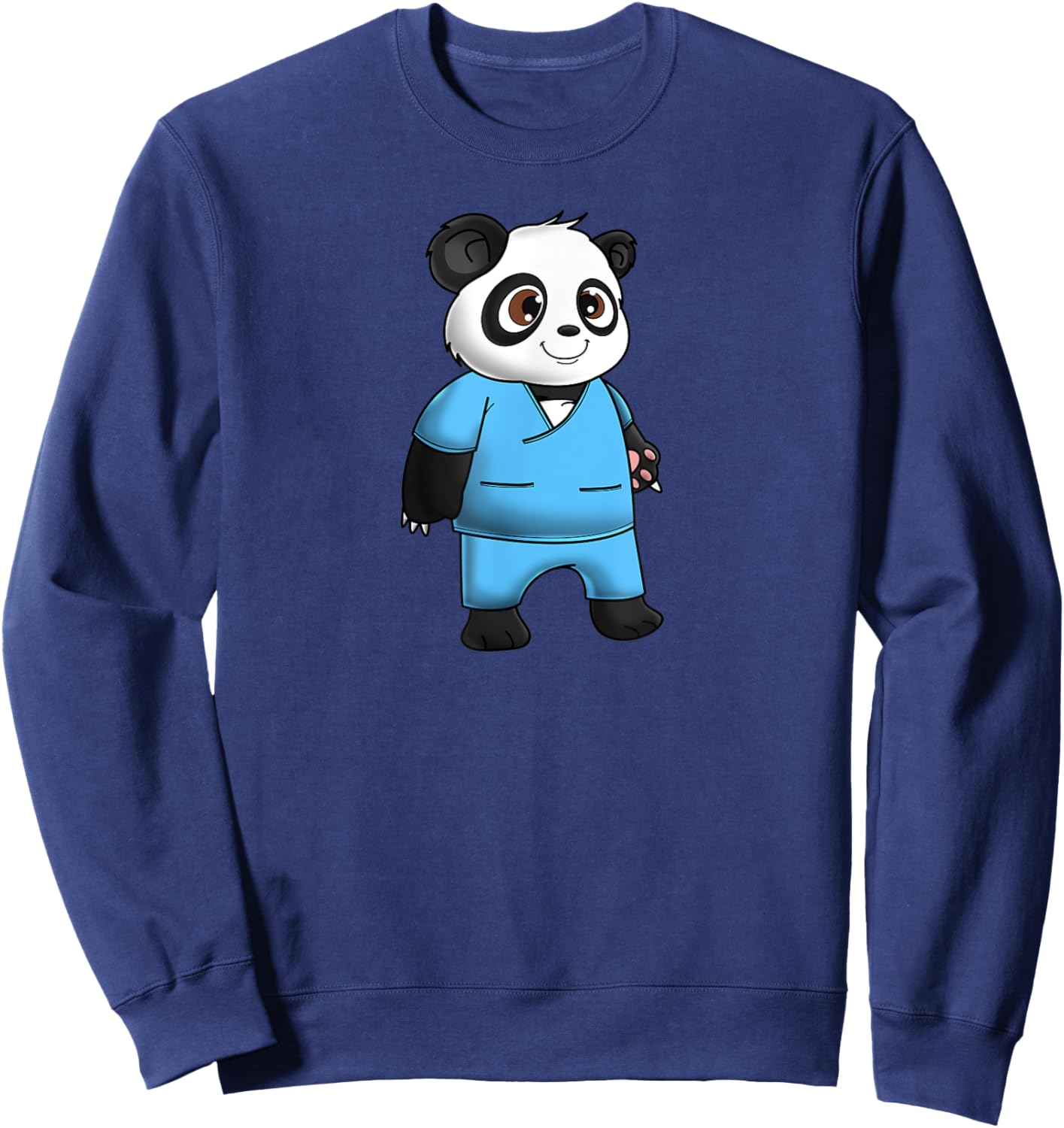 Panda Bear Scrub Suit Boy Gift Love Awesome Funny Sweatshirt - Sweatshirt | Navy