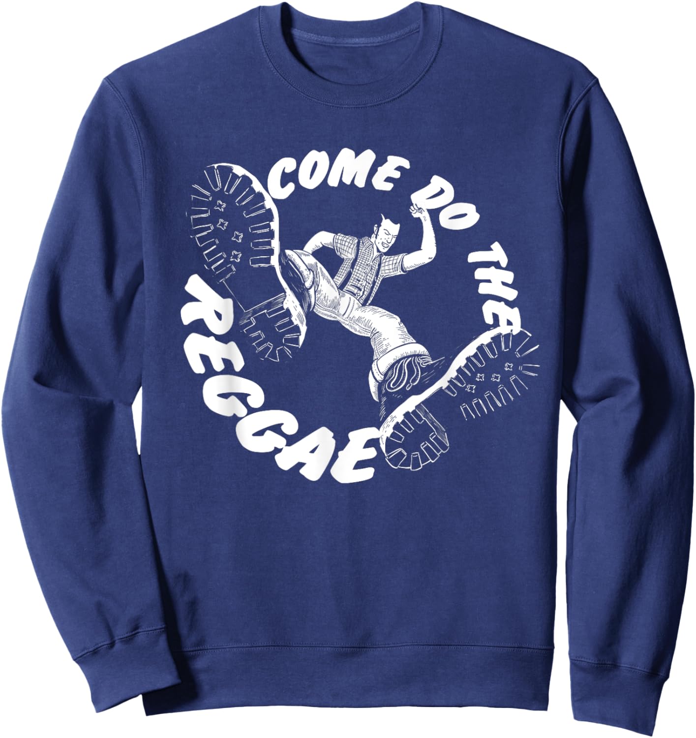 Traditional Skinhead Reggae Shirt - Ska Boss Reggae Sweatshirt - Sweatshirt | Navy