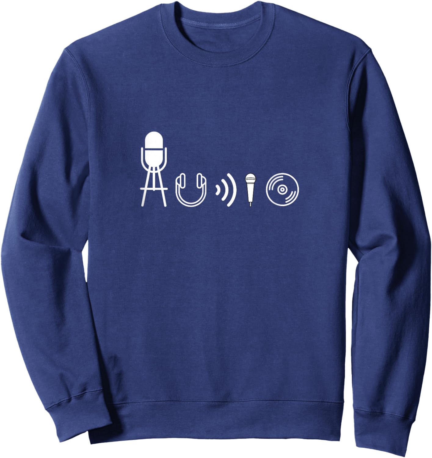 Audio Symbols from Sound, Music, Live Production, Engineer Sweatshirt - Sweatshirt | Navy