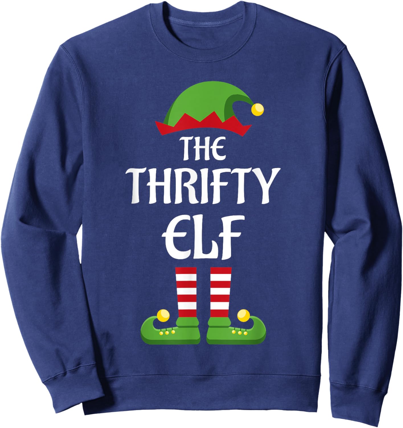 Thrifty Elf Family Matching Group Christmas Sweatshirt - Sweatshirt | Navy