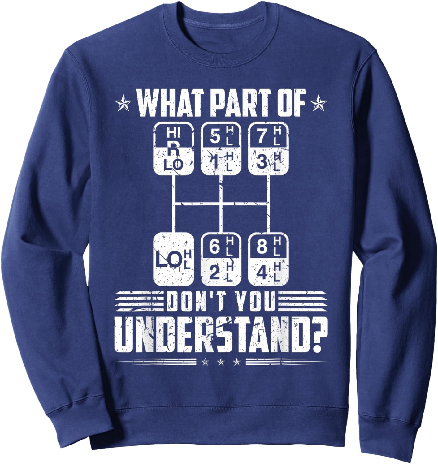 What Part Of Don't You Understand Trucker Sweatshirt - Sweatshirt | Navy