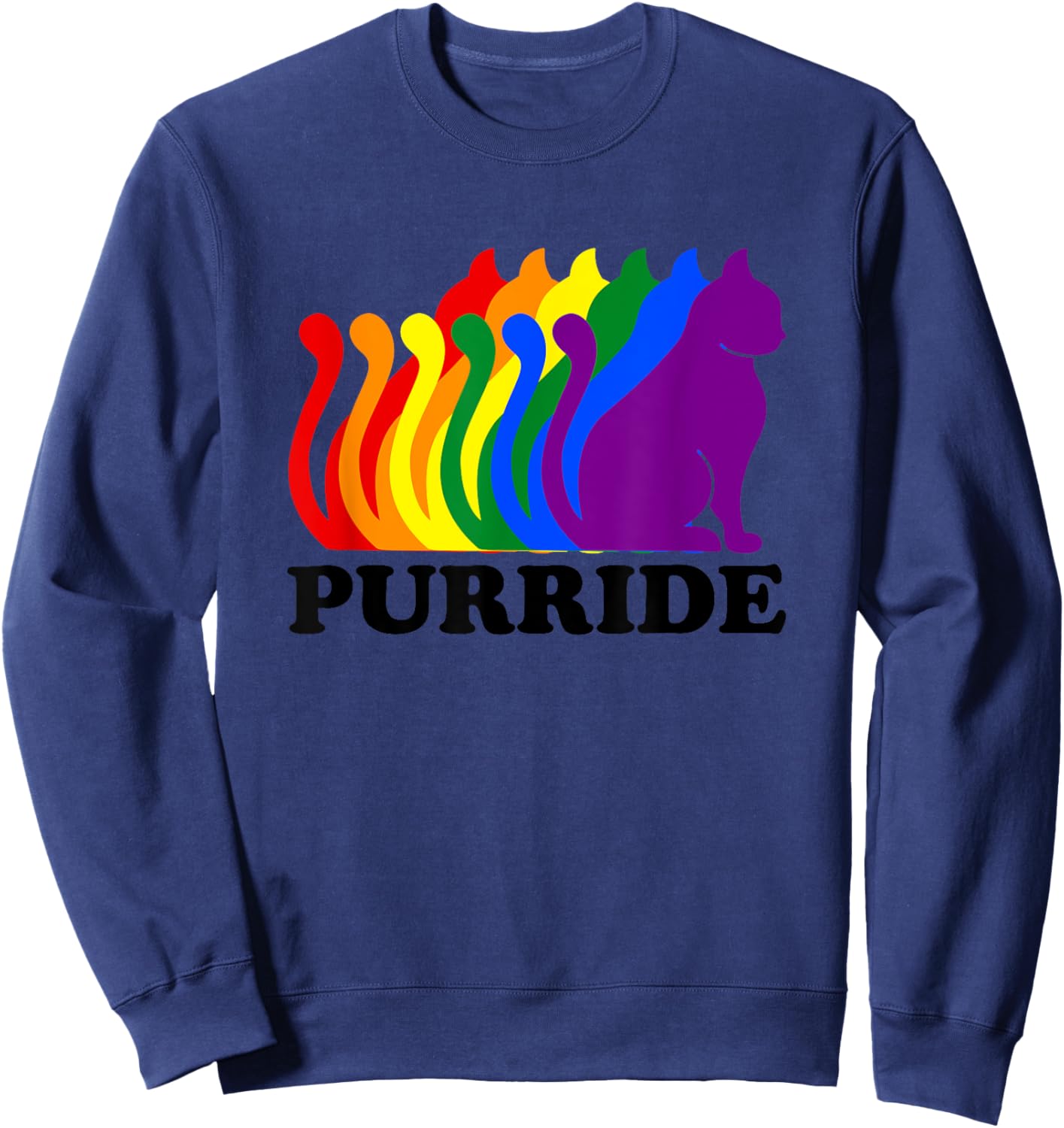 Purride Shirt Purride Cat Shirt Pride Cat Shirt Purride Sweatshirt - Sweatshirt | Navy