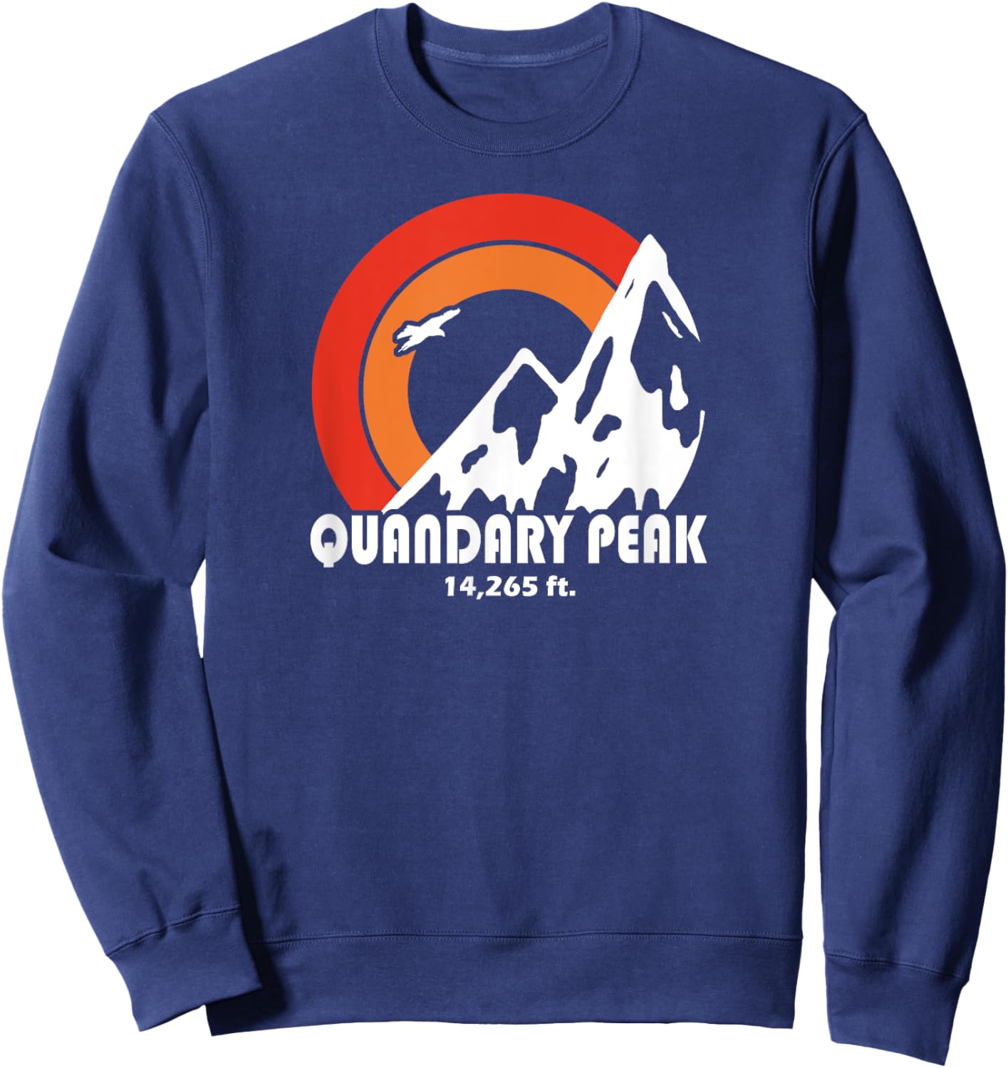 Quandary Peak Colorado Sun Eagle Sweatshirt - Sweatshirt | Navy