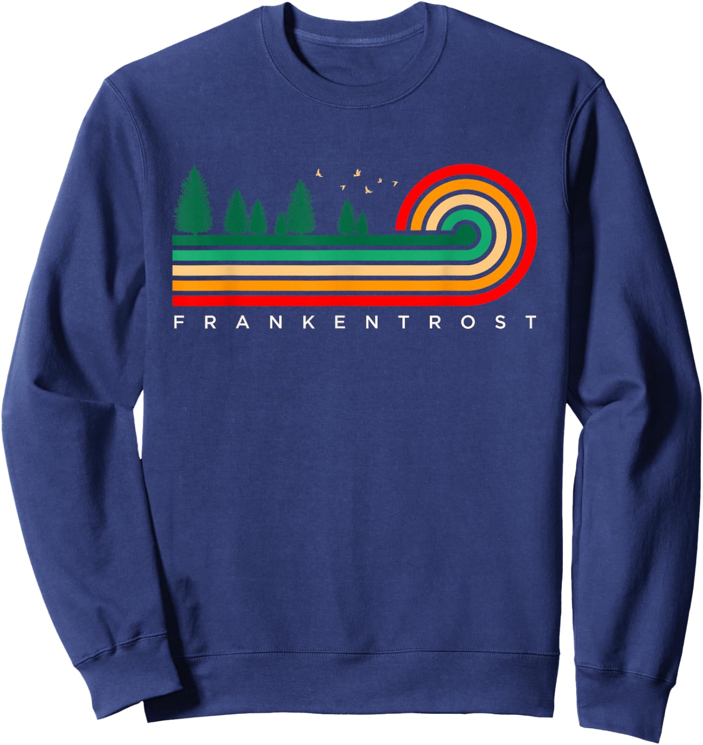 Evergreen Vintage Stripes Frankentrost, Michigan Sweatshirt - Sweatshirt | Navy