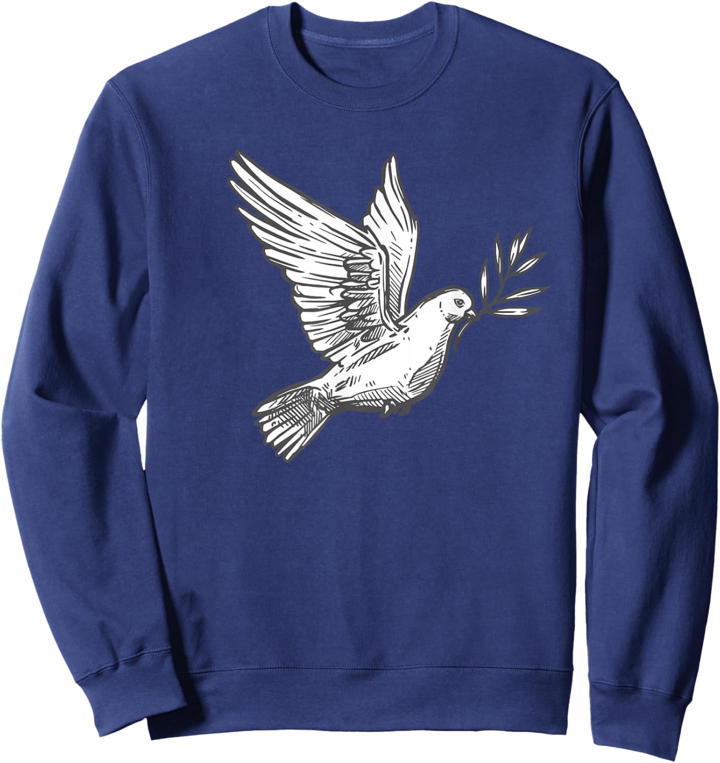 Flying Lonesome Peace Dove Pigeon Bird Lover Gift Men Women Sweatshirt - Sweatshirt | Navy