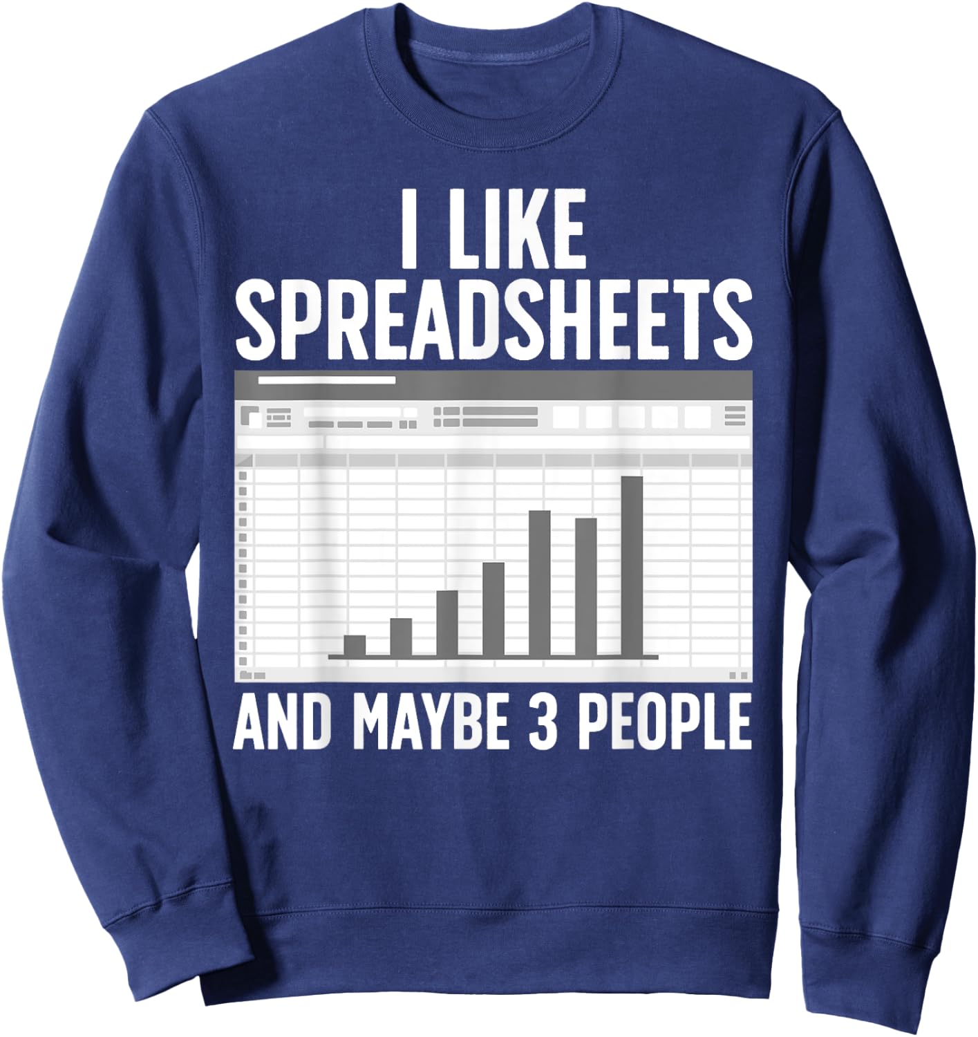 Cool Accountant Women Tax Accounting Spreadsheet CPA Sweatshirt - Sweatshirt | Navy
