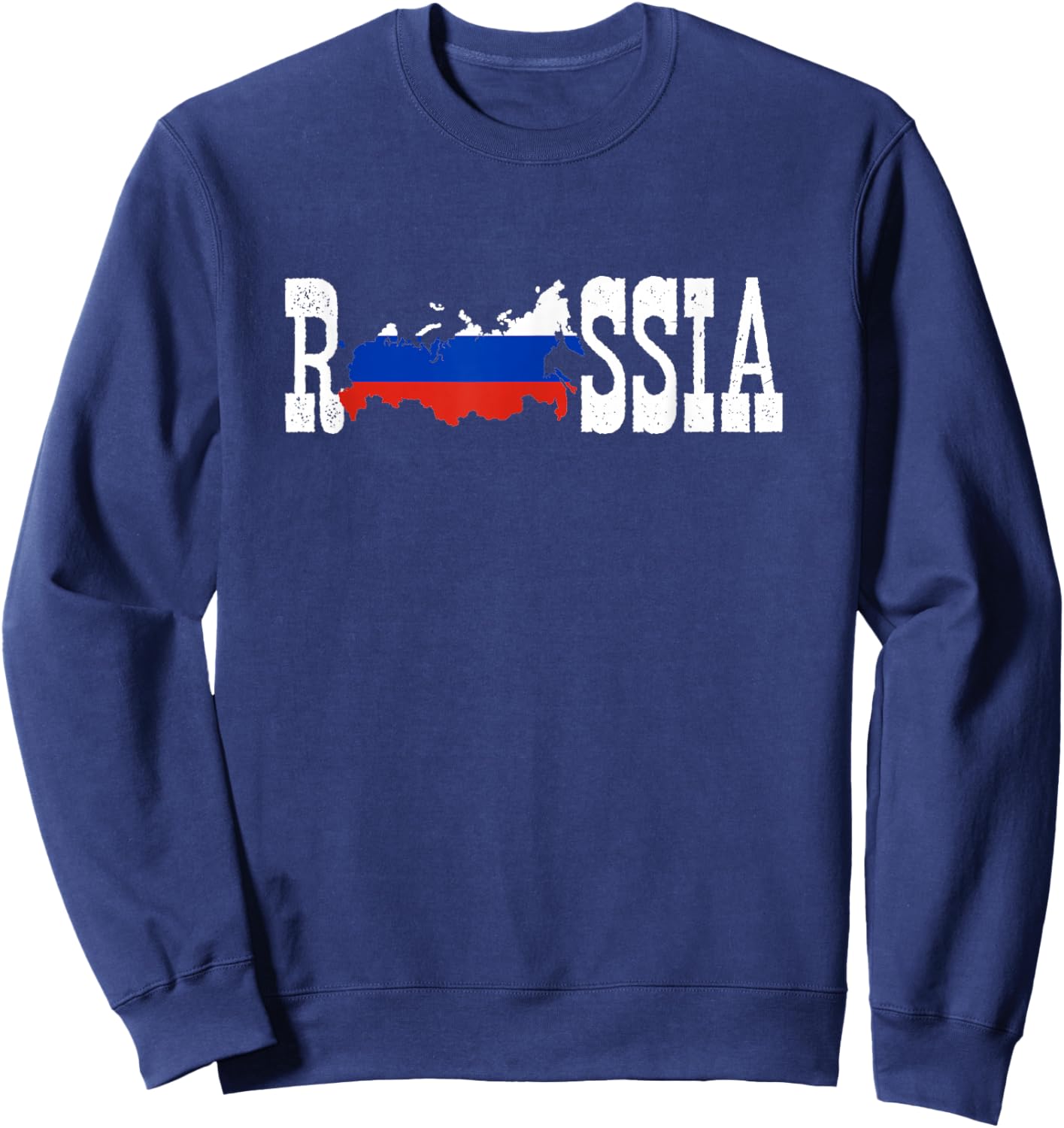 Russia Jersey for Love Russia Flag Russian Sweatshirt - Sweatshirt | Navy