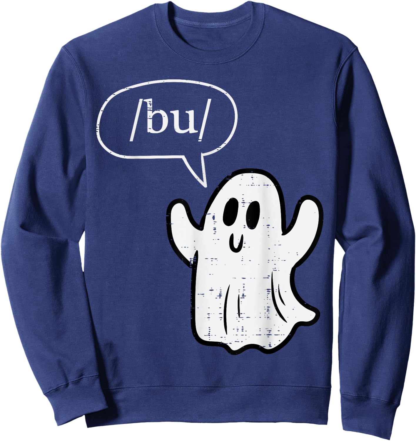 Halloween Speech Therapy Ghost Bu Boo SLP Costume Men Women Sweatshirt - Sweatshirt | Navy