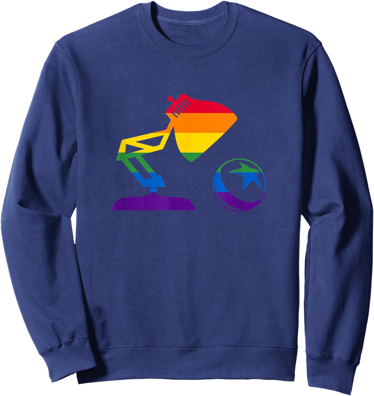 Pixar Ball and Luxo Jr. Rainbow Collection Sweatshirt - Sweatshirt | Navy