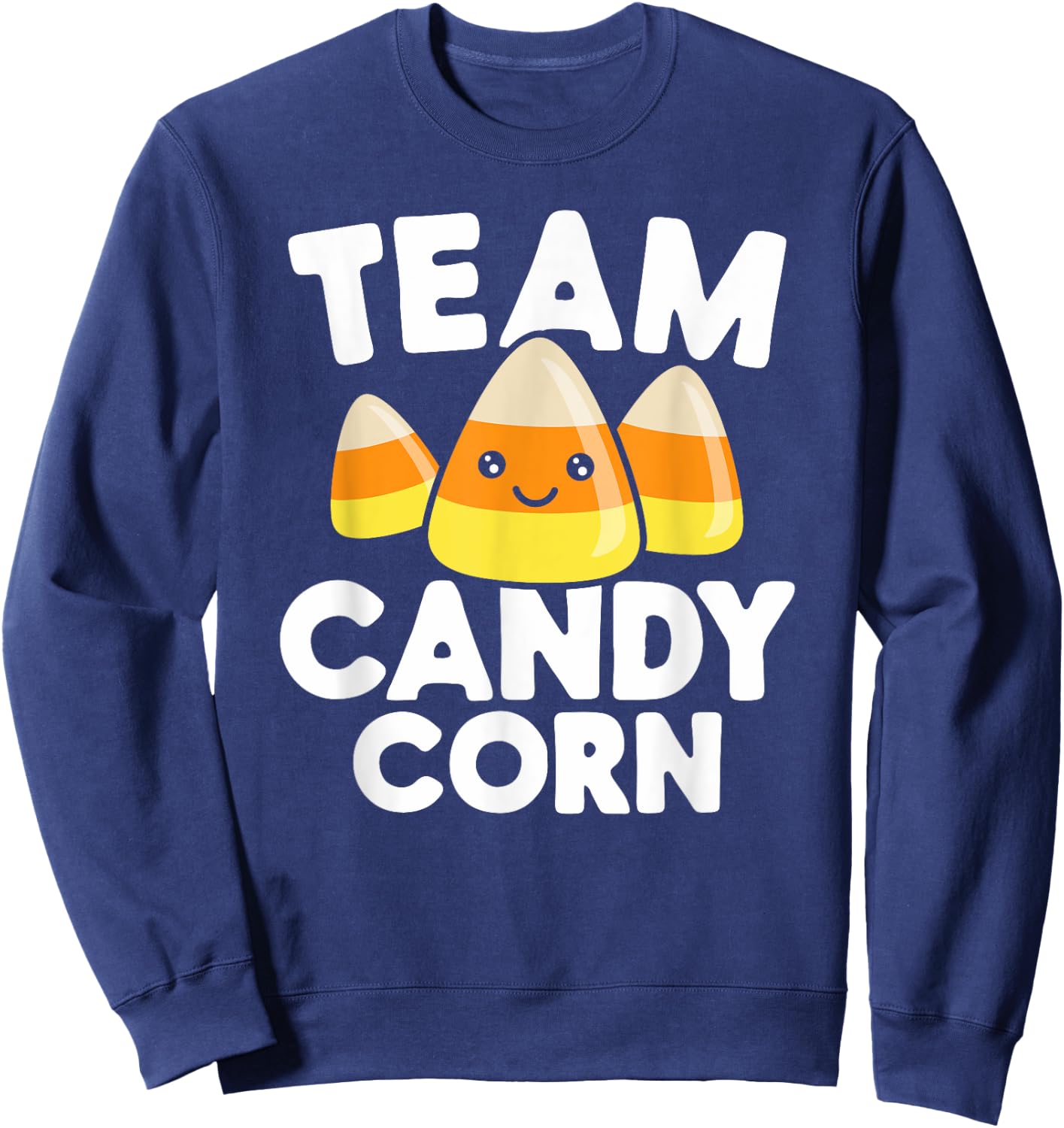 Team Candy Corn Funny Halloween Sweatshirt - Sweatshirt | Navy