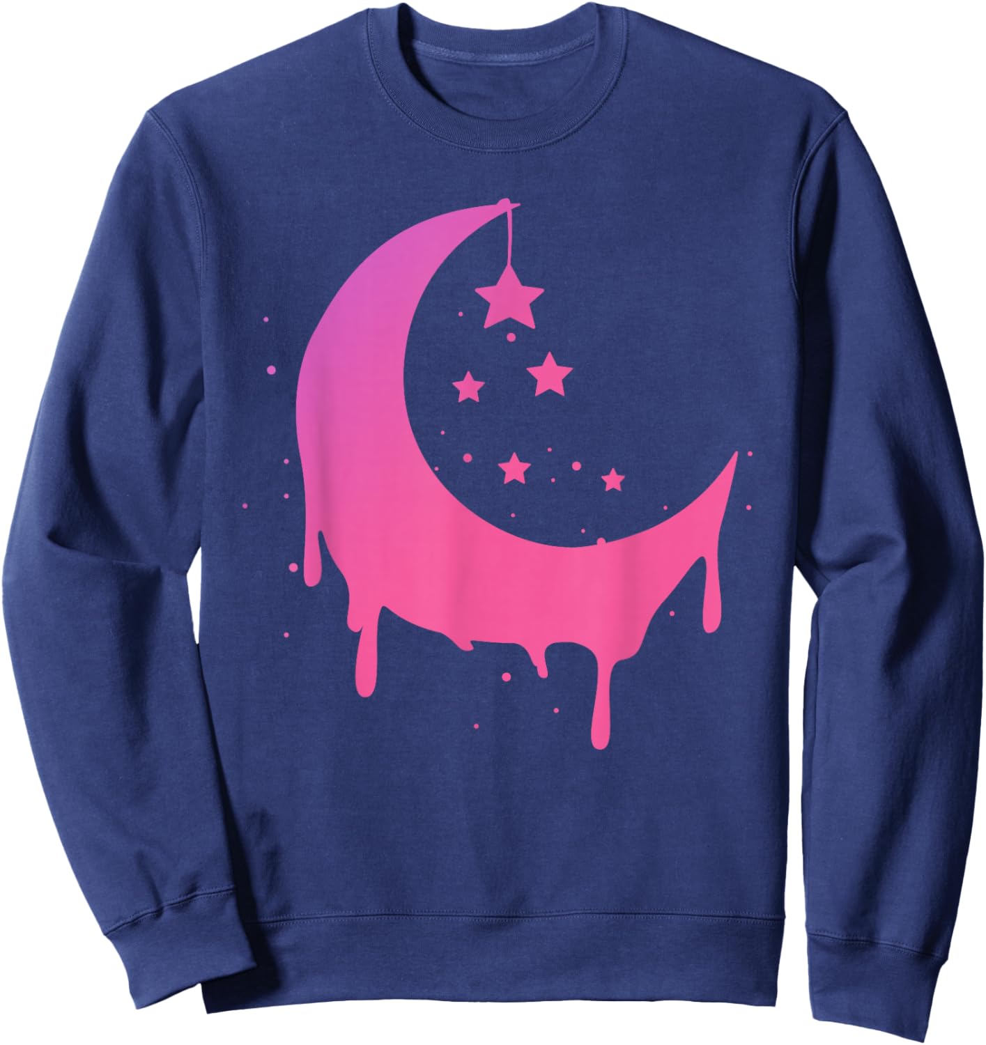 Pastel Moon Goth Vaporwave Sweatshirt - Sweatshirt | Navy