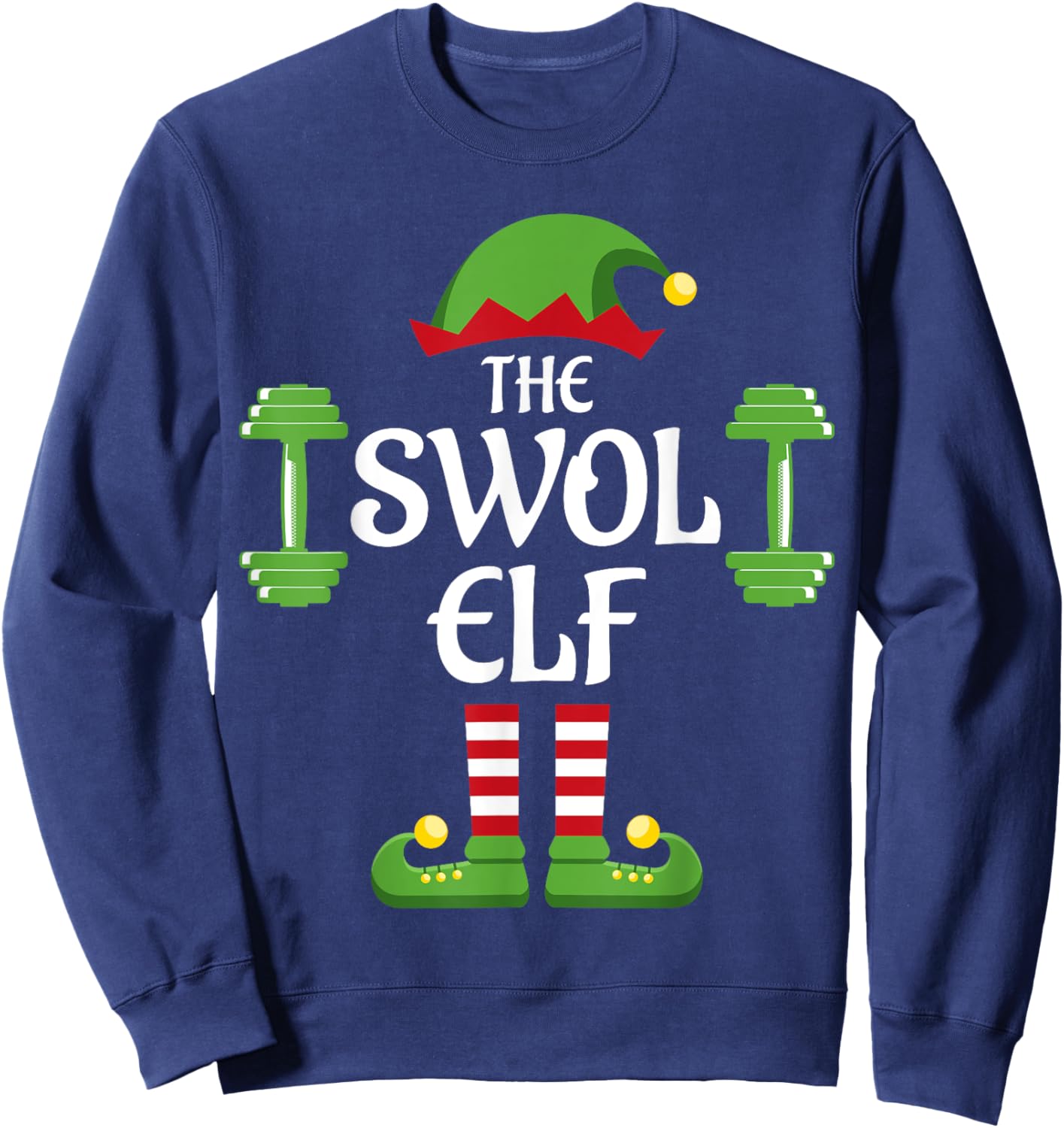 Swol Elf Family Matching Group Christmas Sweatshirt - Sweatshirt | Navy