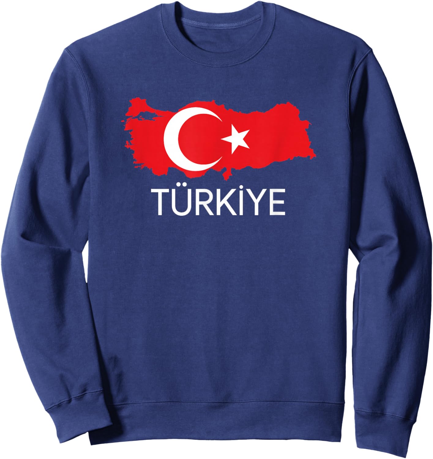 Turkey Flag Design, Turkish Flag, Turkey Map Harita, Türkiye Sweatshirt - Sweatshirt | Navy