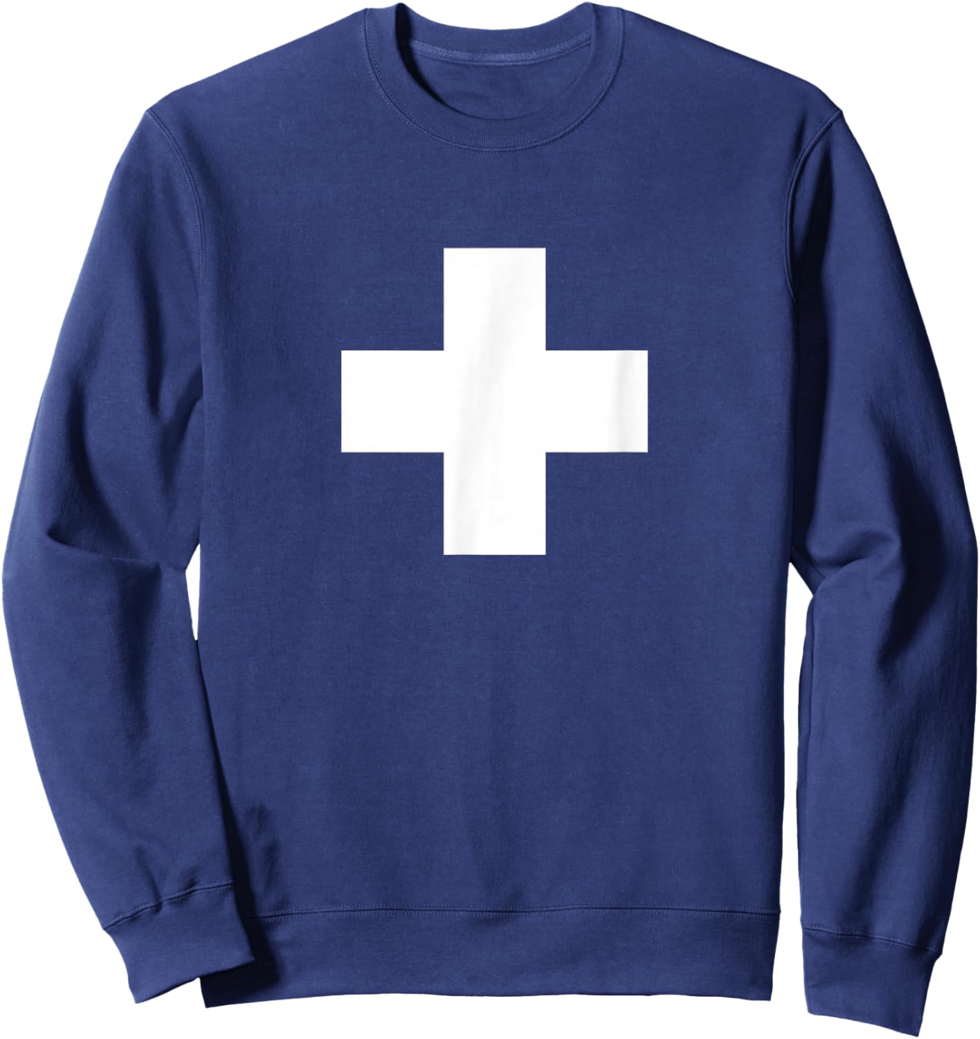 Swiss Flag Switzerland Classic Cross Design Logo Sweatshirt - Sweatshirt | Navy