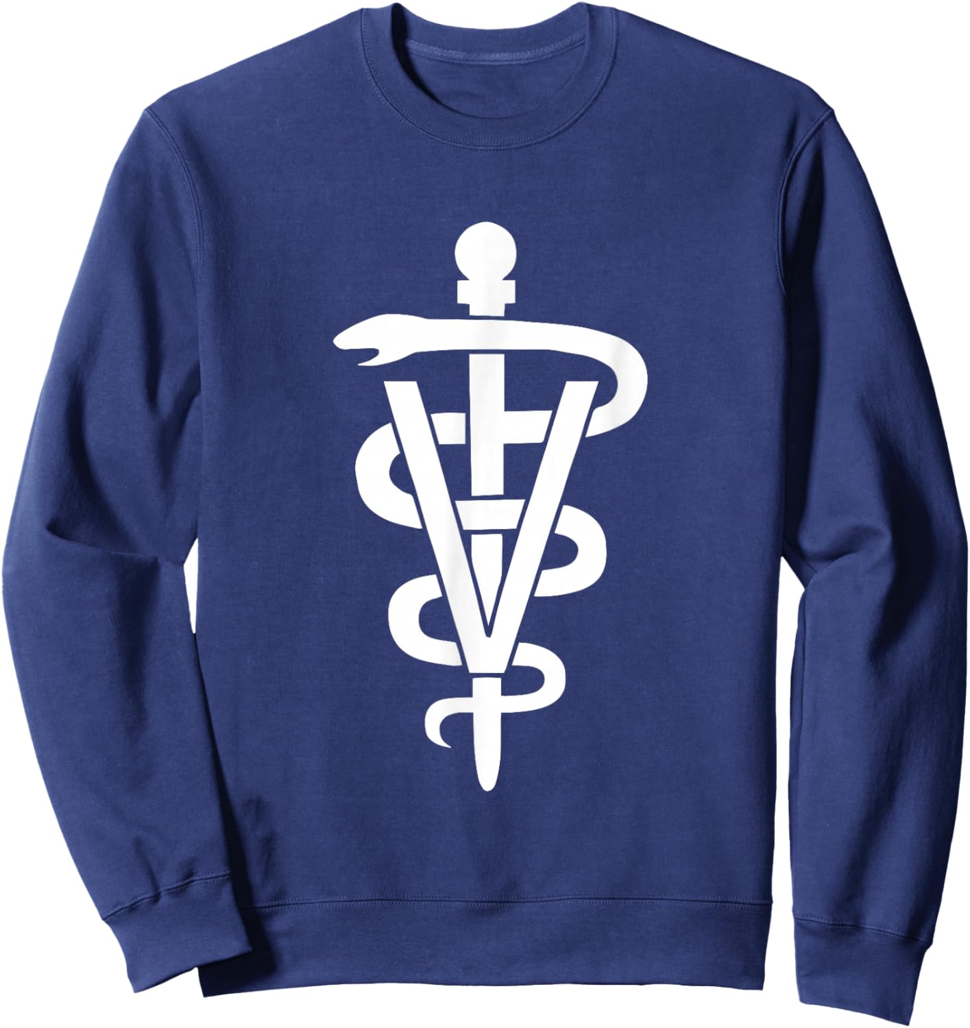 Veterinary Technician Logo Animal Medicine Pet Veterinarian Sweatshirt - Sweatshirt | Navy