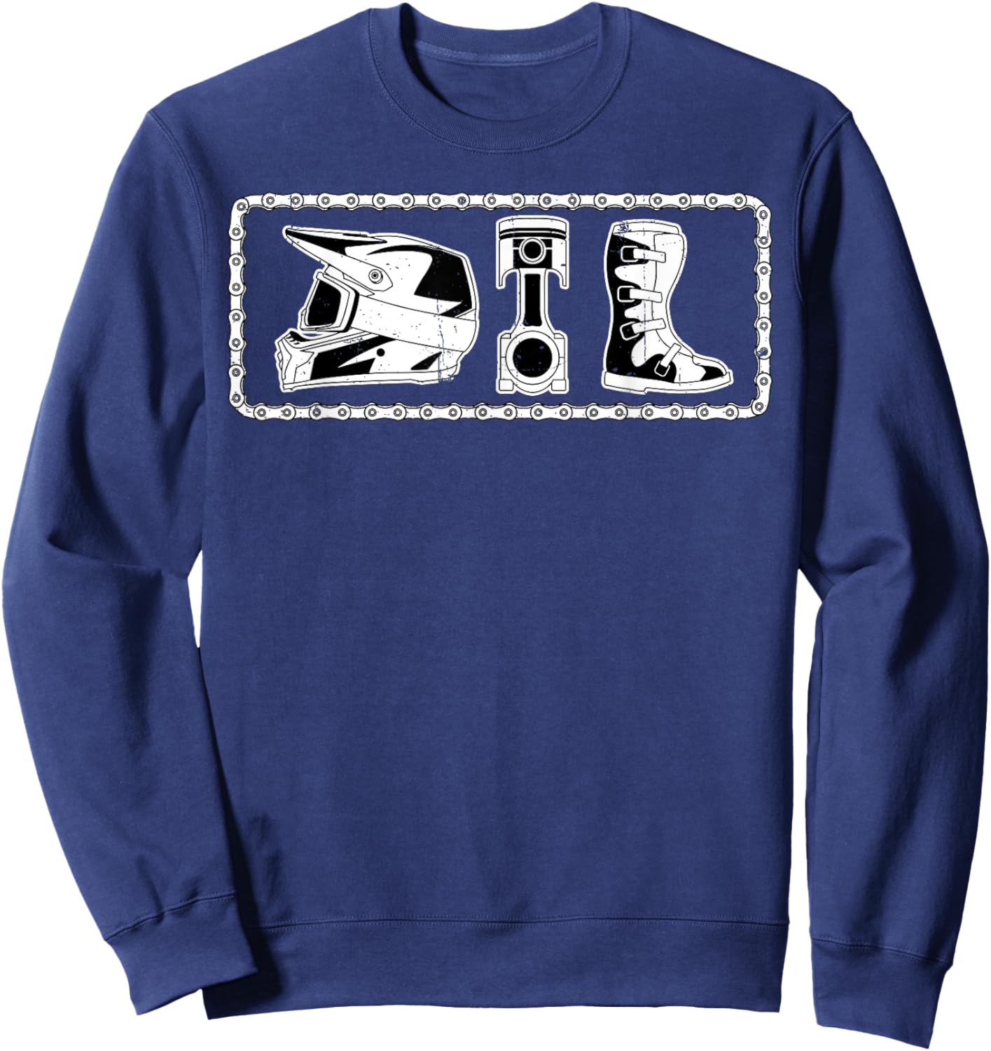 Dirt Bike Gear Motorcycle Rider Motocross Off-Road Biker Sweatshirt - Sweatshirt | Navy