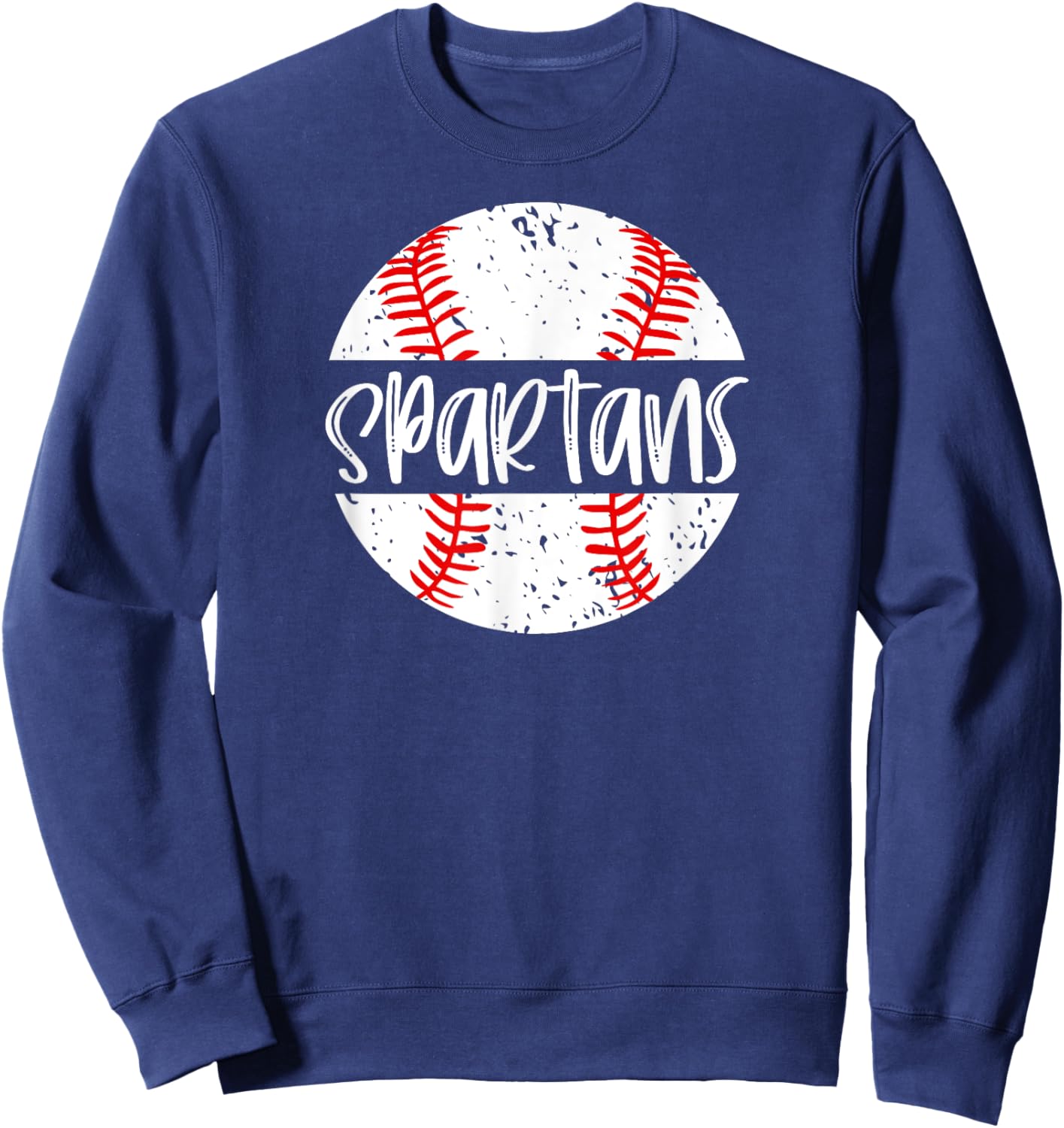 Spartans Baseball Team Mascot School Spirit Game Day Sweatshirt - Sweatshirt | Navy
