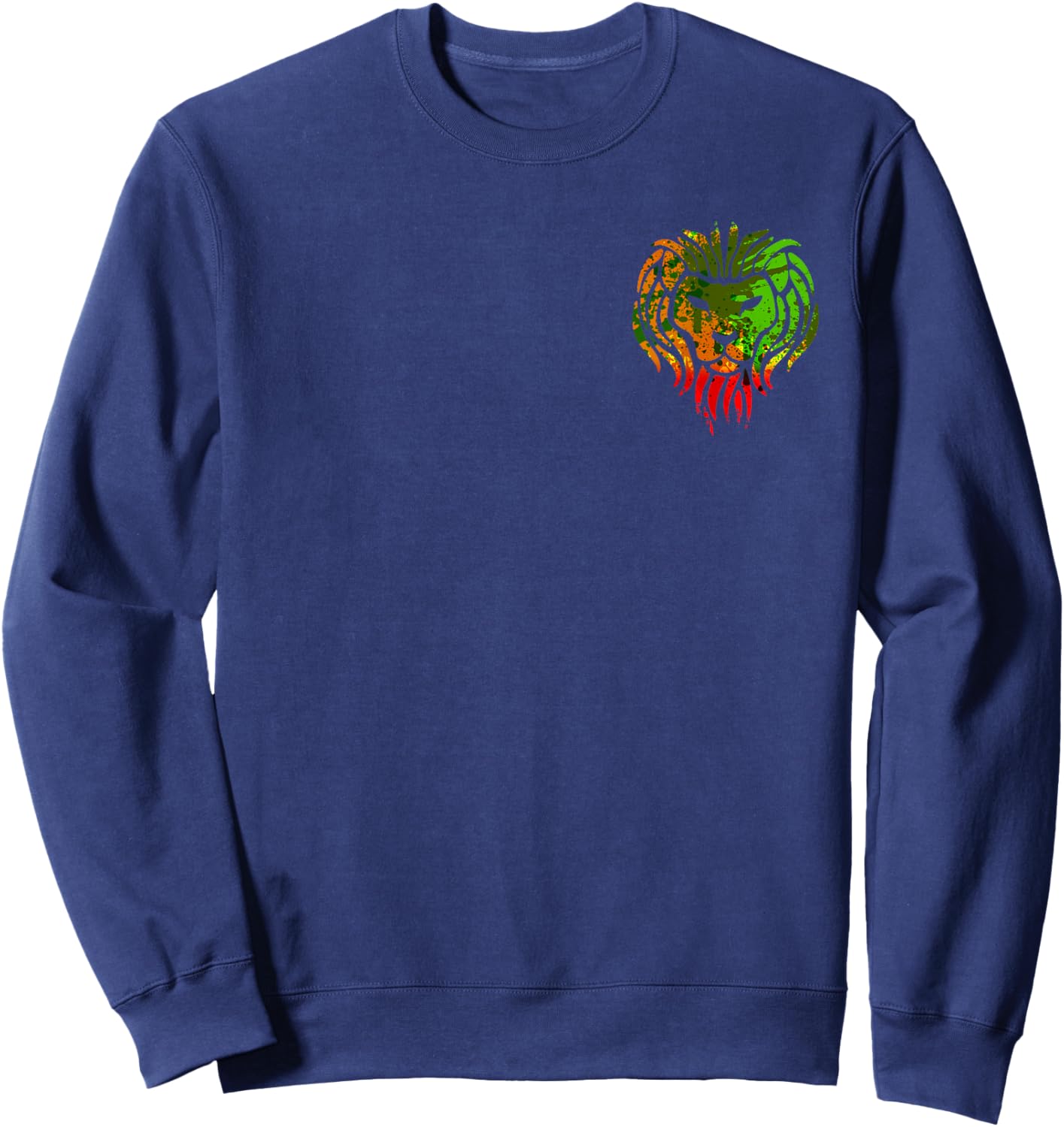 Reggae Rastafarian Lion Rastafari Rasta Reggae Lion Sweatshirt - Sweatshirt | Navy