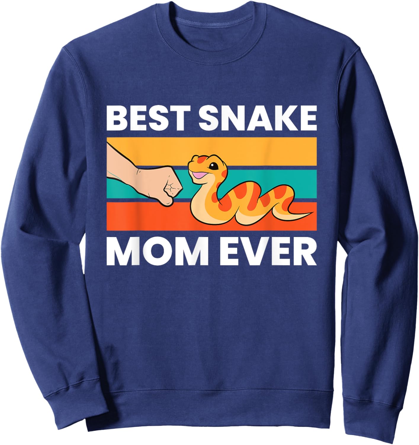 Pet Snake Best Snake Mom Ever Sweatshirt - Sweatshirt | Navy