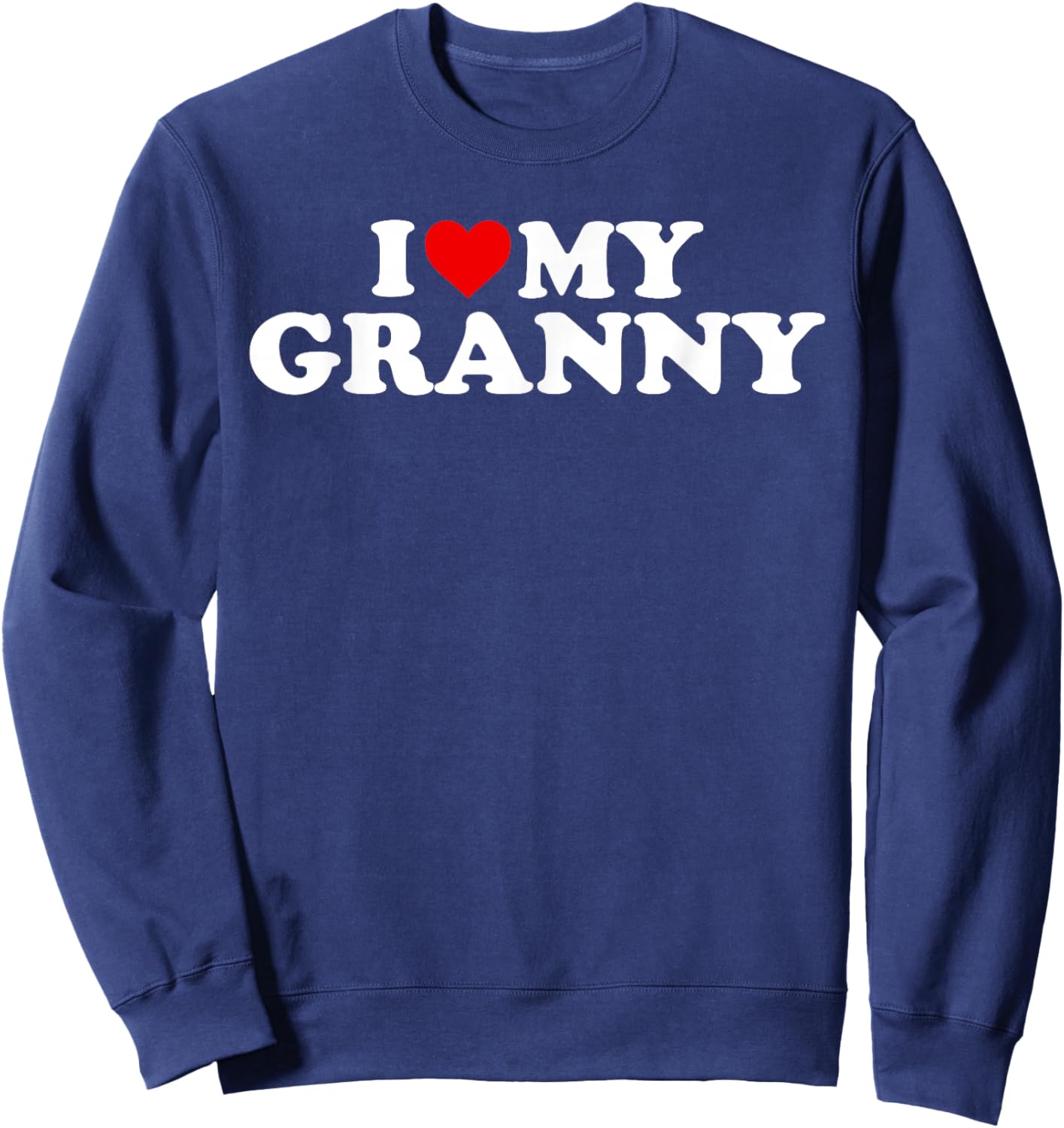 I Love My Granny - Red Heart Sweatshirt - Sweatshirt | Navy