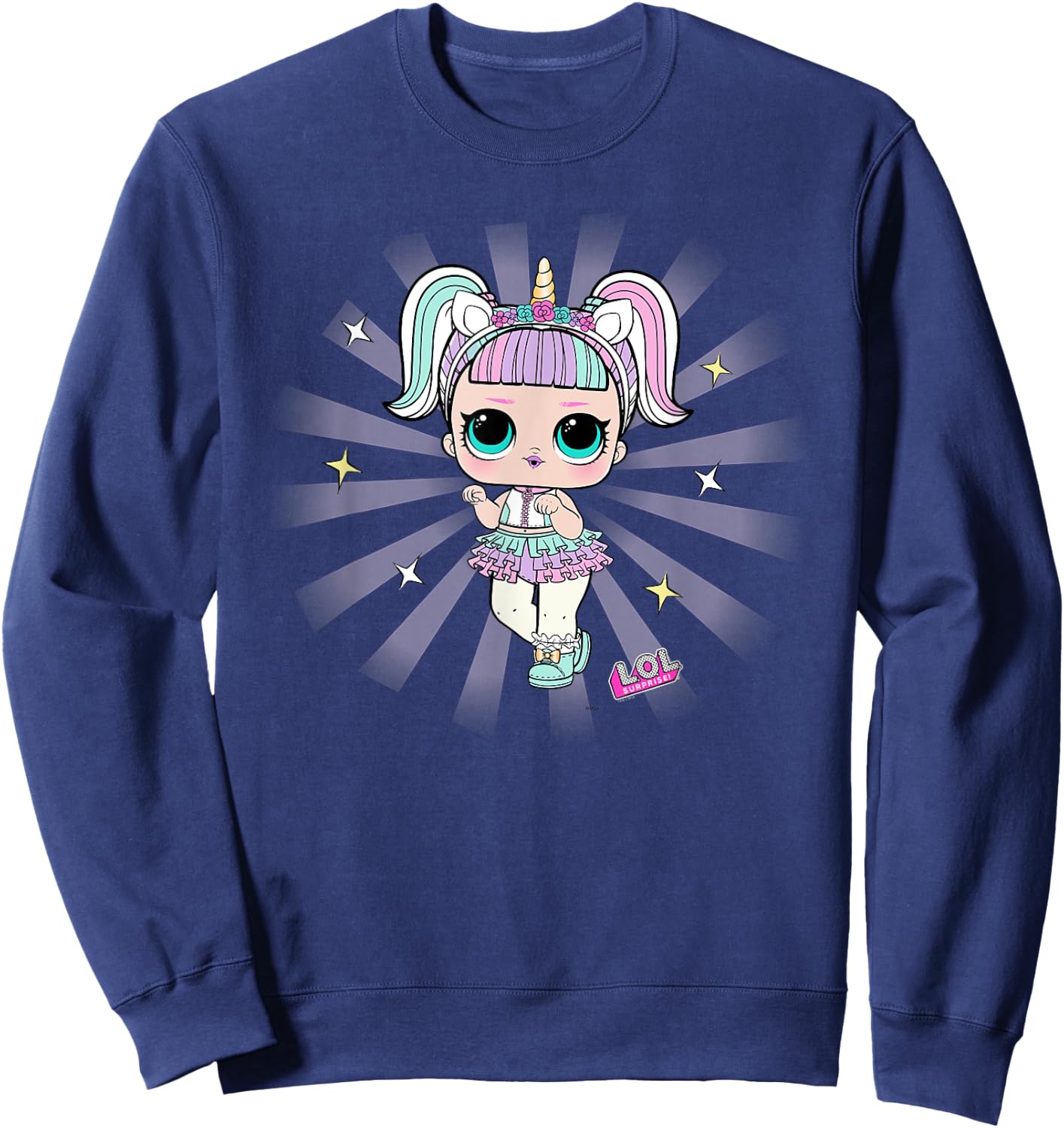 L.O.L. Surprise! Unicorn Doll Purple Spotlight Sparkles Sweatshirt - Sweatshirt | Navy