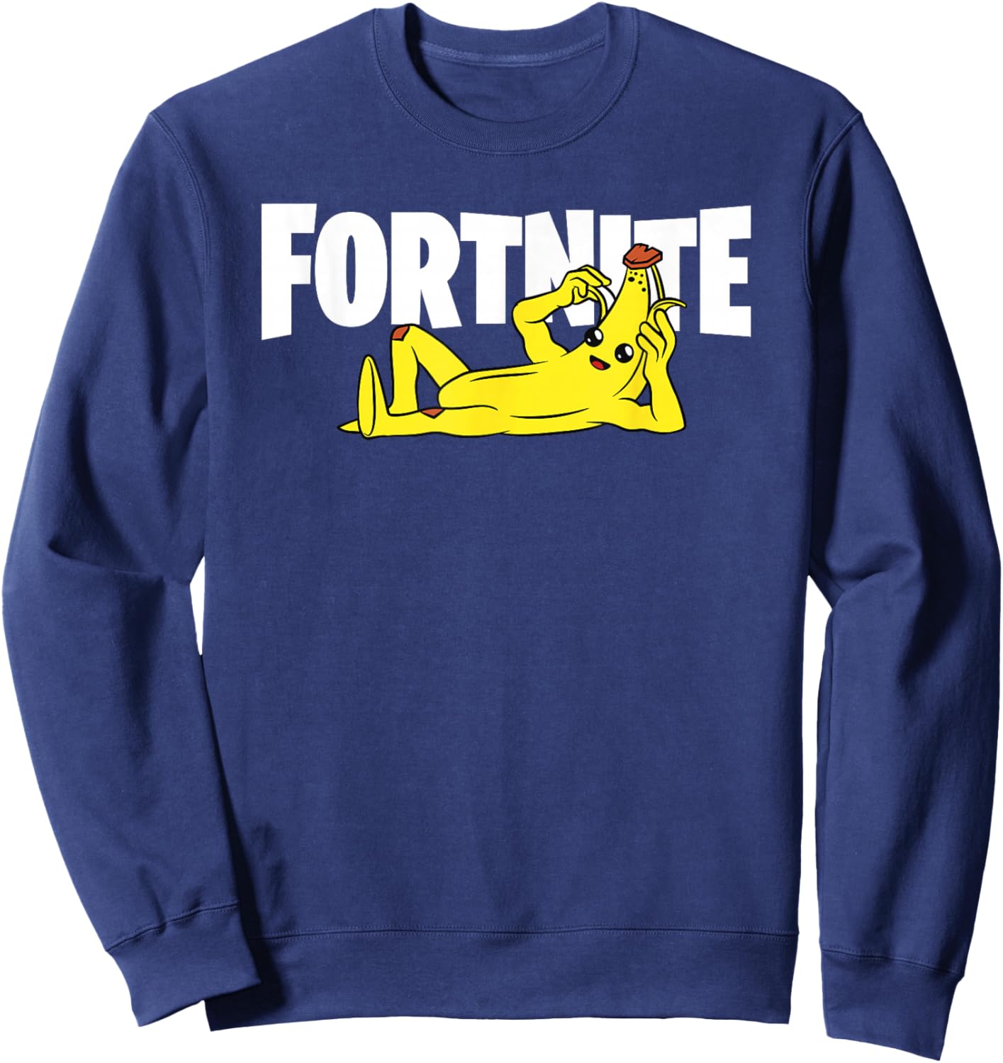 Fortnite Banana Lay Down with Title Small Sweatshirt - Sweatshirt | Navy