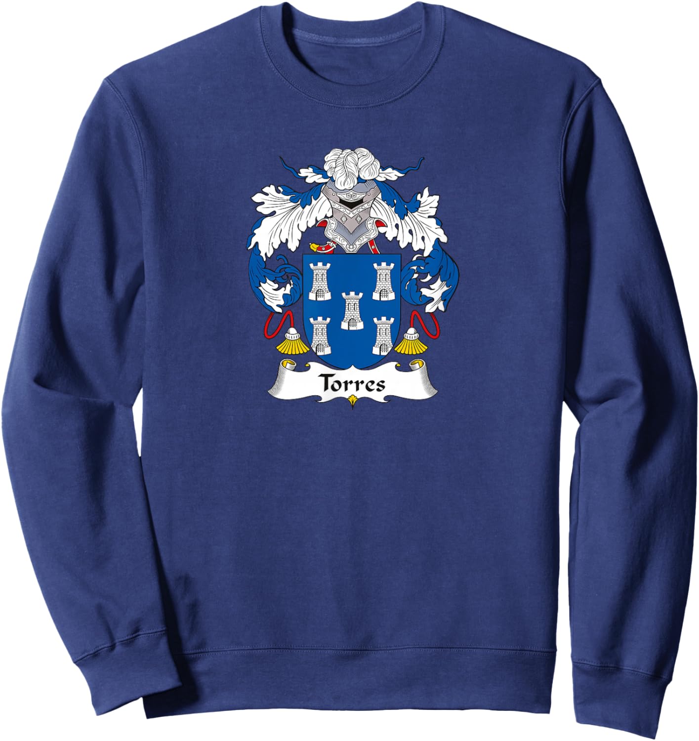 Torres Coat of Arms - Family Crest Sweatshirt - Sweatshirt | Navy