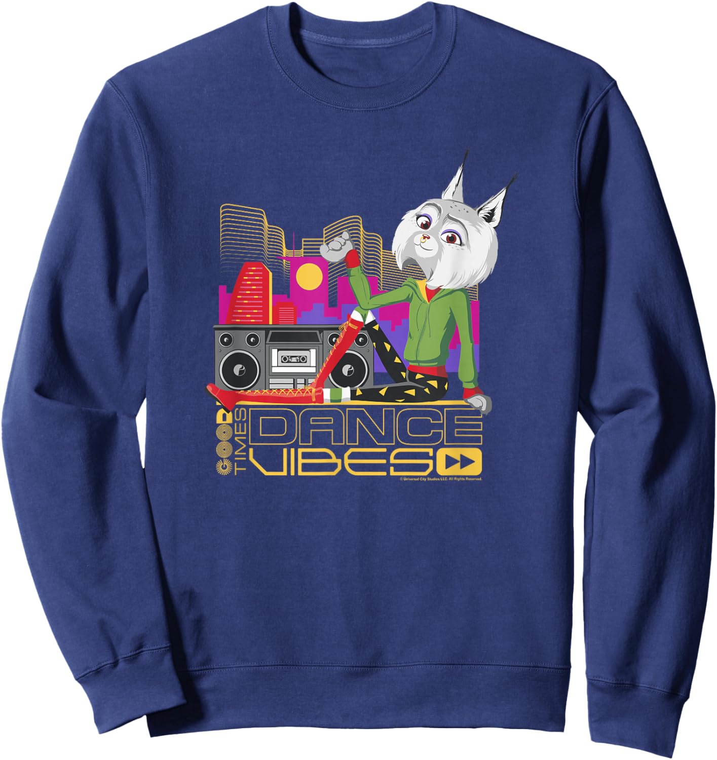 Sing 2 Nooshy Retro City Poster Sweatshirt - Sweatshirt | Navy