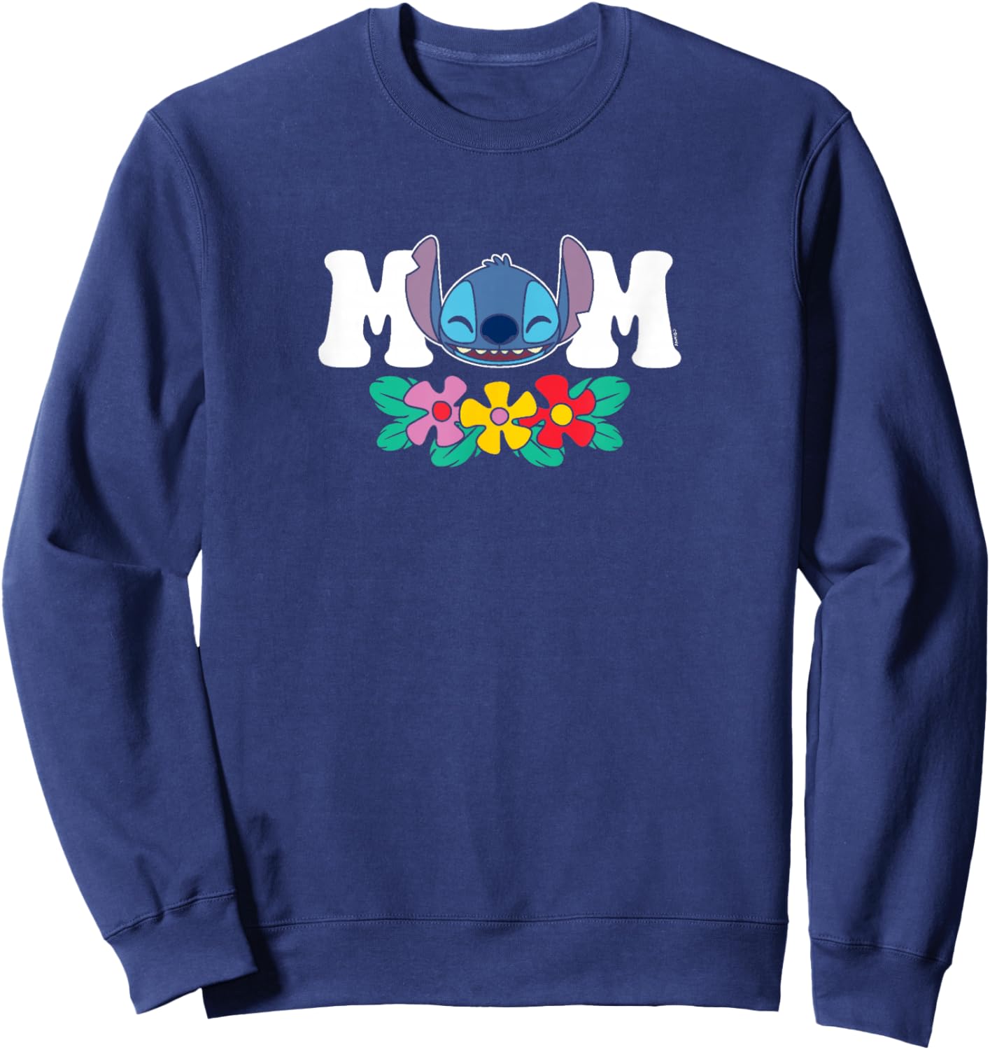 Lilo & Stitch - Mom Floral Flowers Sweatshirt - Sweatshirt | Navy