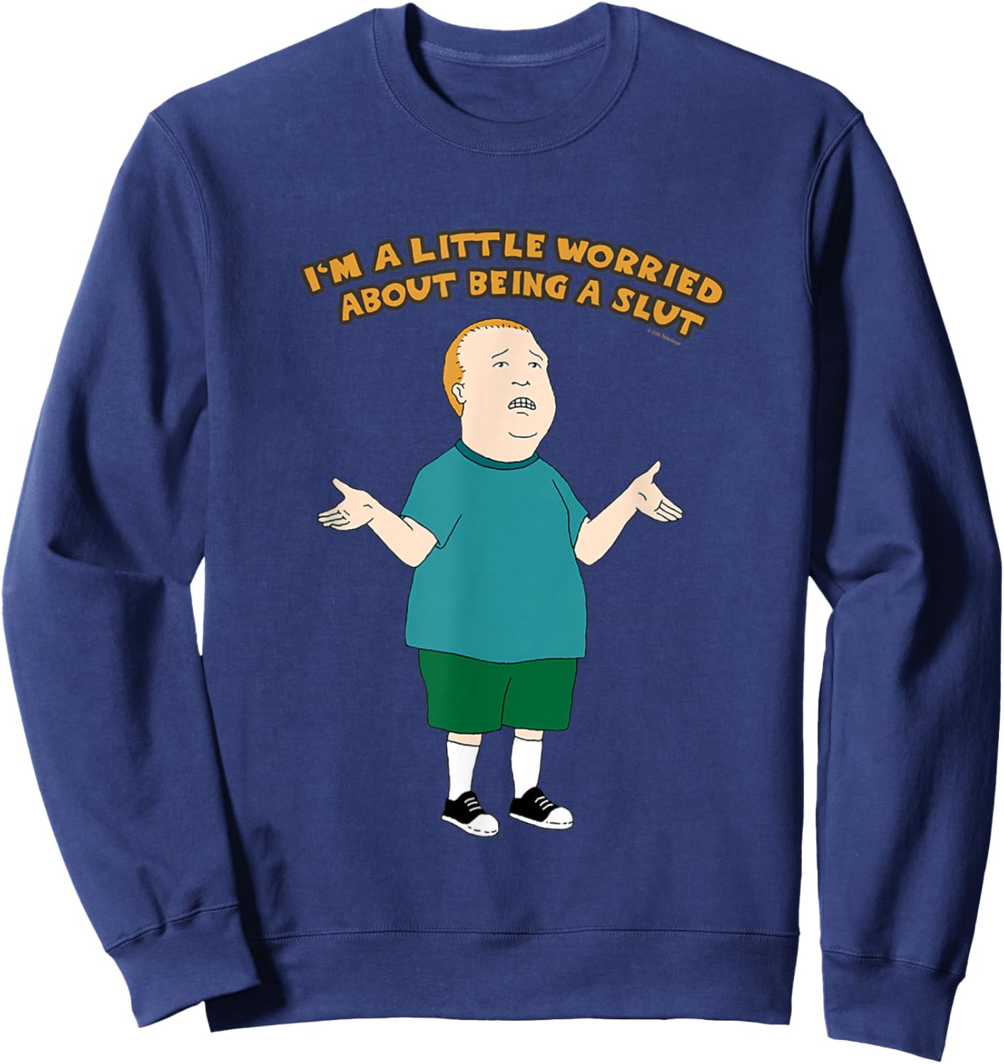 King of The Hill Bobby A Little Worried Sweatshirt - Sweatshirt | Navy