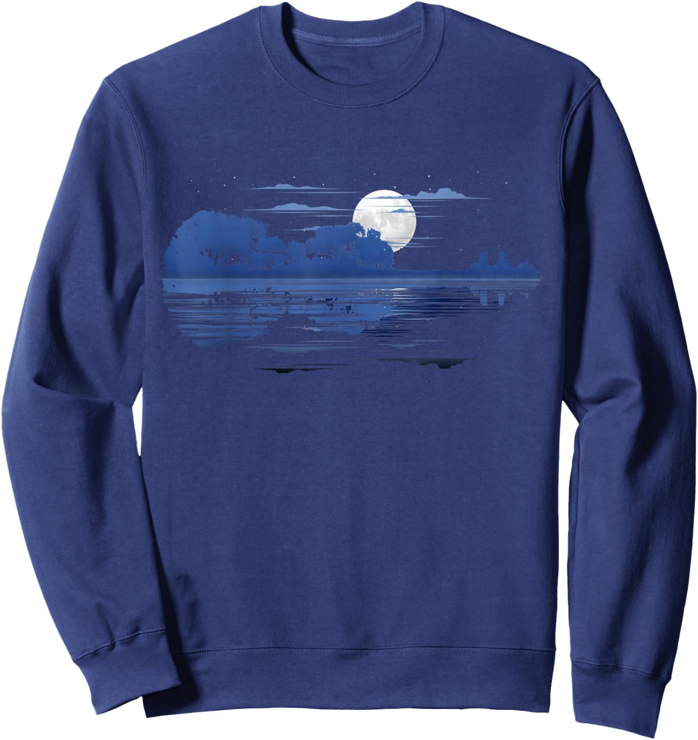 Violin Landscape Lake Violinists Sweatshirt - Sweatshirt | Navy