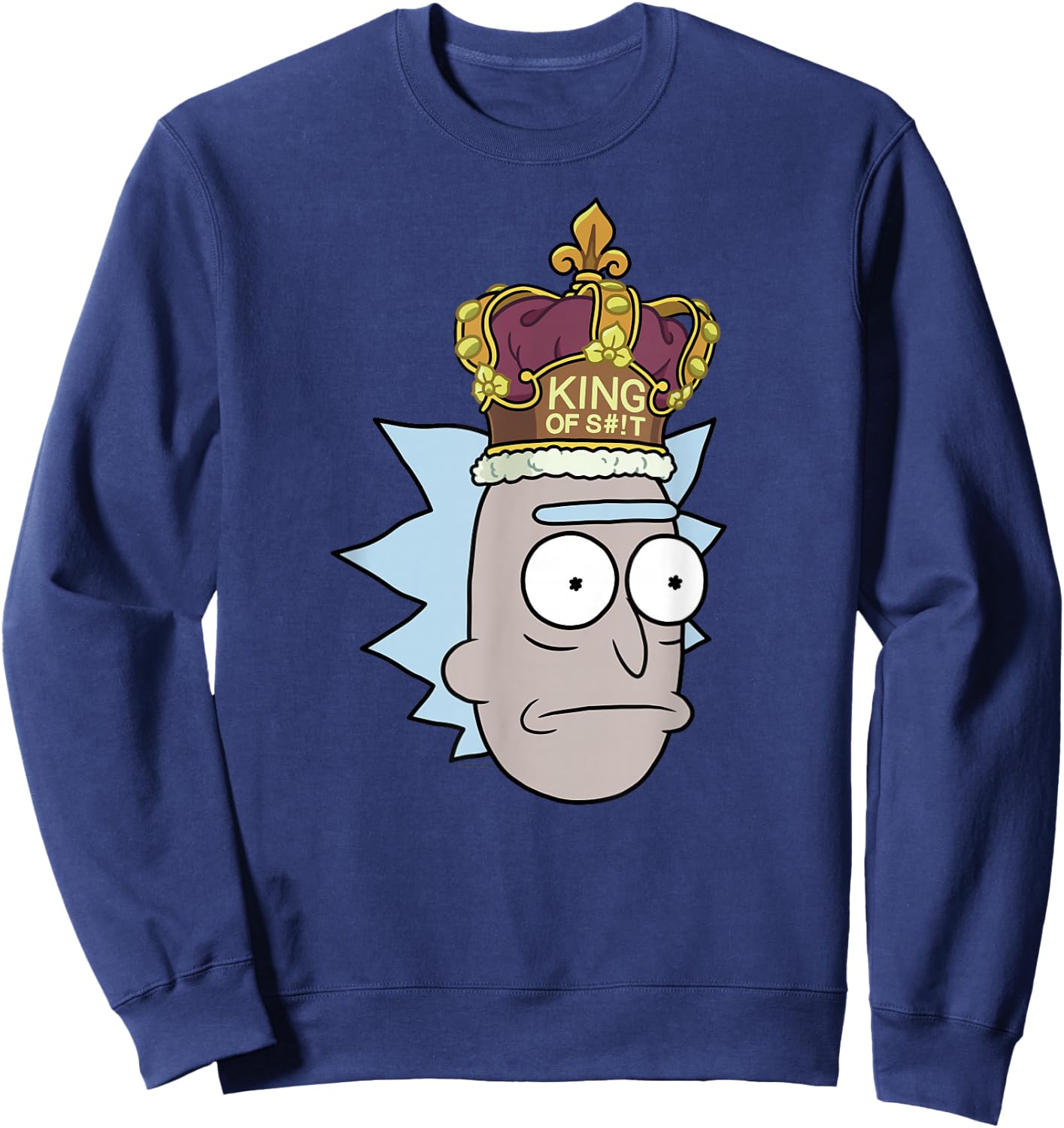 Rick and Morty King Adult Cartoon Fashion Sweatshirt - Sweatshirt | Navy