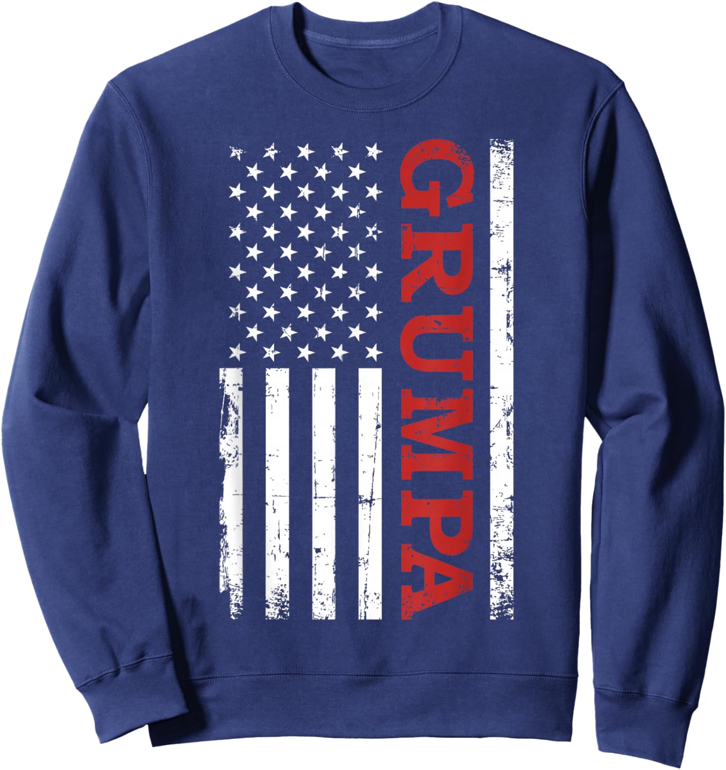 Grumpa US American Vintage Flag for Grandpa Sweatshirt - Sweatshirt | Navy