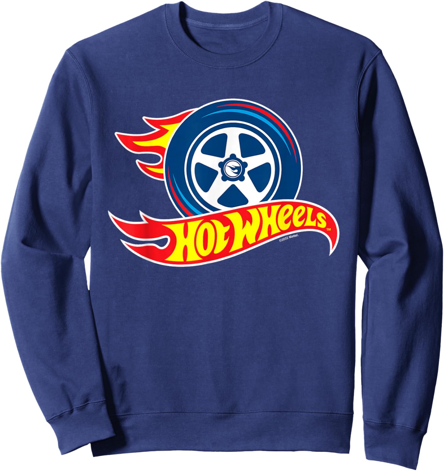 Hot Wheels - Flaming Tire Logo Sweatshirt - Sweatshirt | Navy