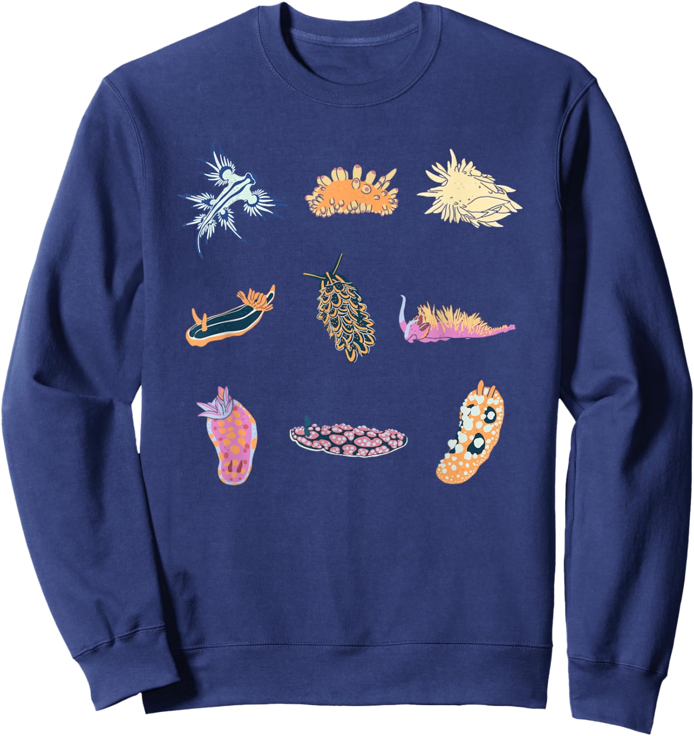 Nudibranch Sea Snail Marine Biologist and Aquarian Sweatshirt - Sweatshirt | Navy