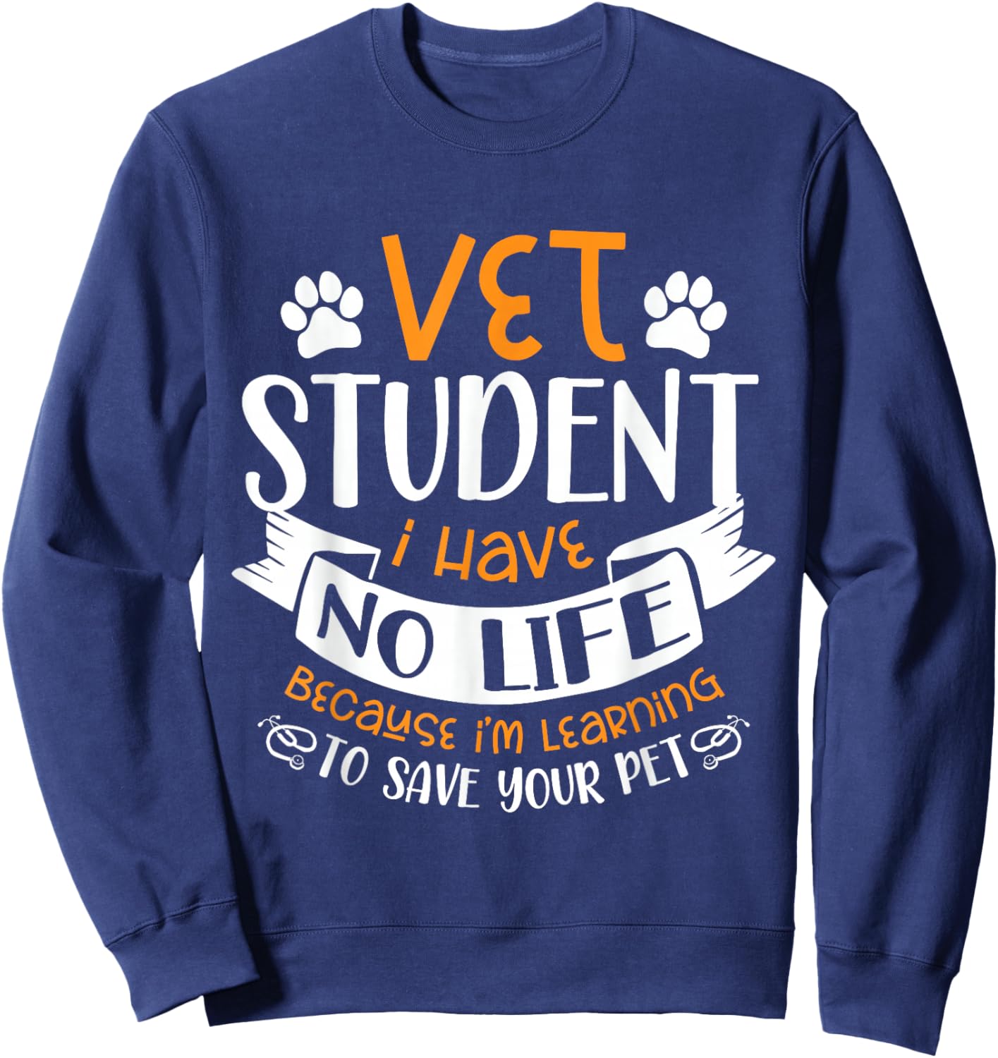 Vet Student Future Veterinarian Veterinary Animal Doctor Sweatshirt - Sweatshirt | Navy