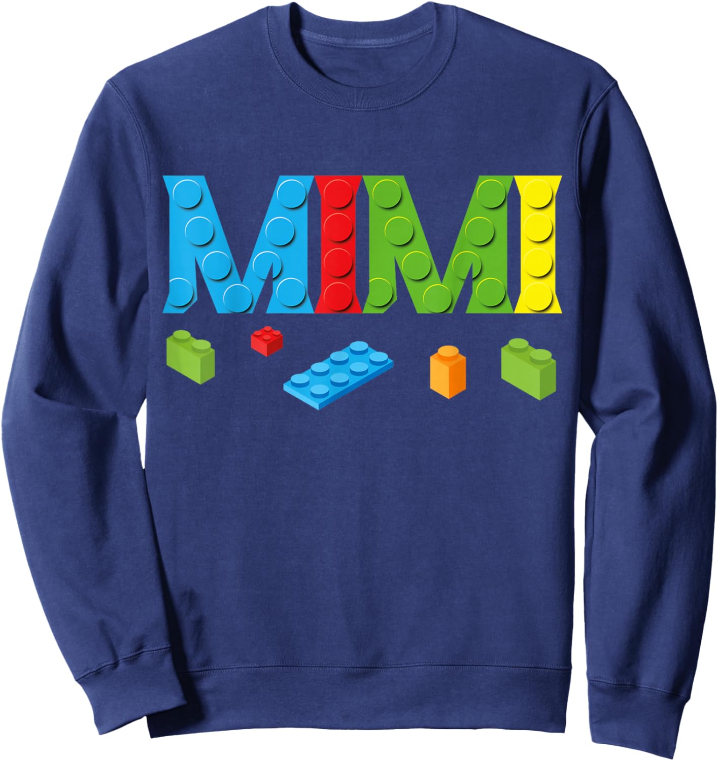 Mimi Master Builder Building Bricks Blocks Family Set Parent Sweatshirt - Sweatshirt | Navy
