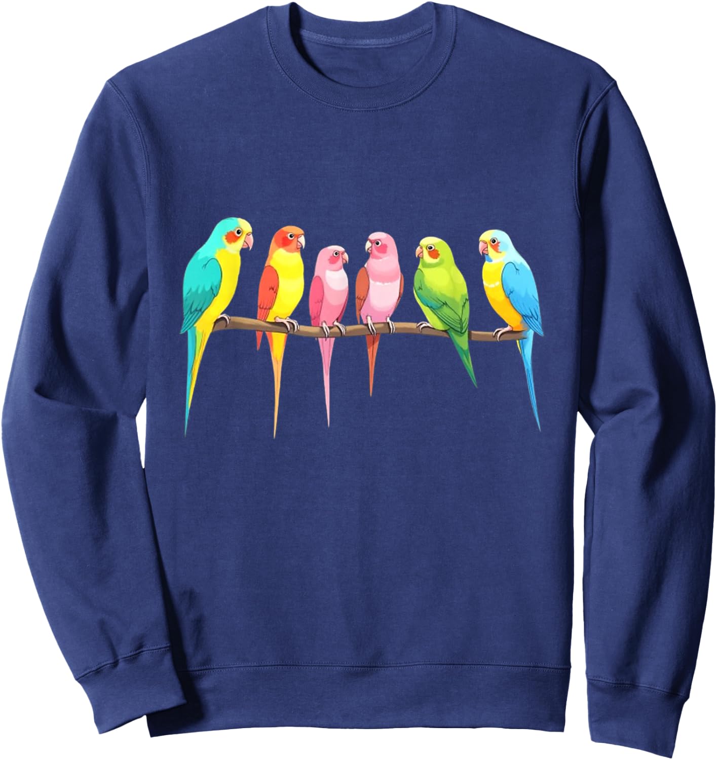 Birds on tree branch Cute Birding Bird Watching Bird Watcher Sweatshirt - Sweatshirt | Navy