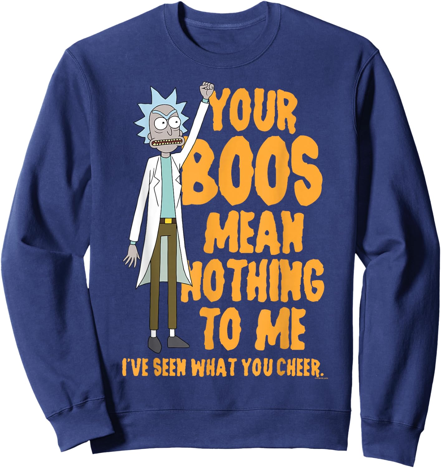 Rick and Morty Halloween Your Boos Mean Nothing to Me Sweatshirt - Sweatshirt | Navy