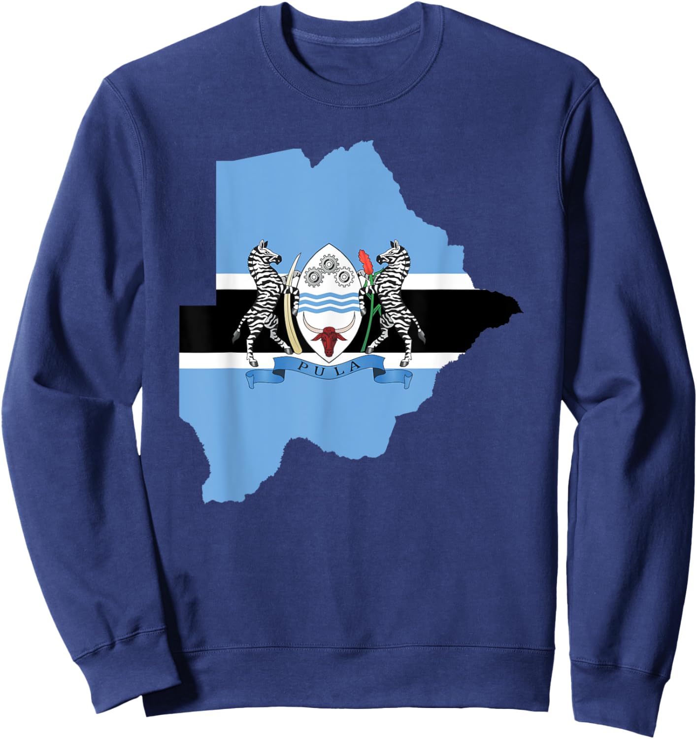 Botswana Flag Sweatshirt - Sweatshirt | Navy