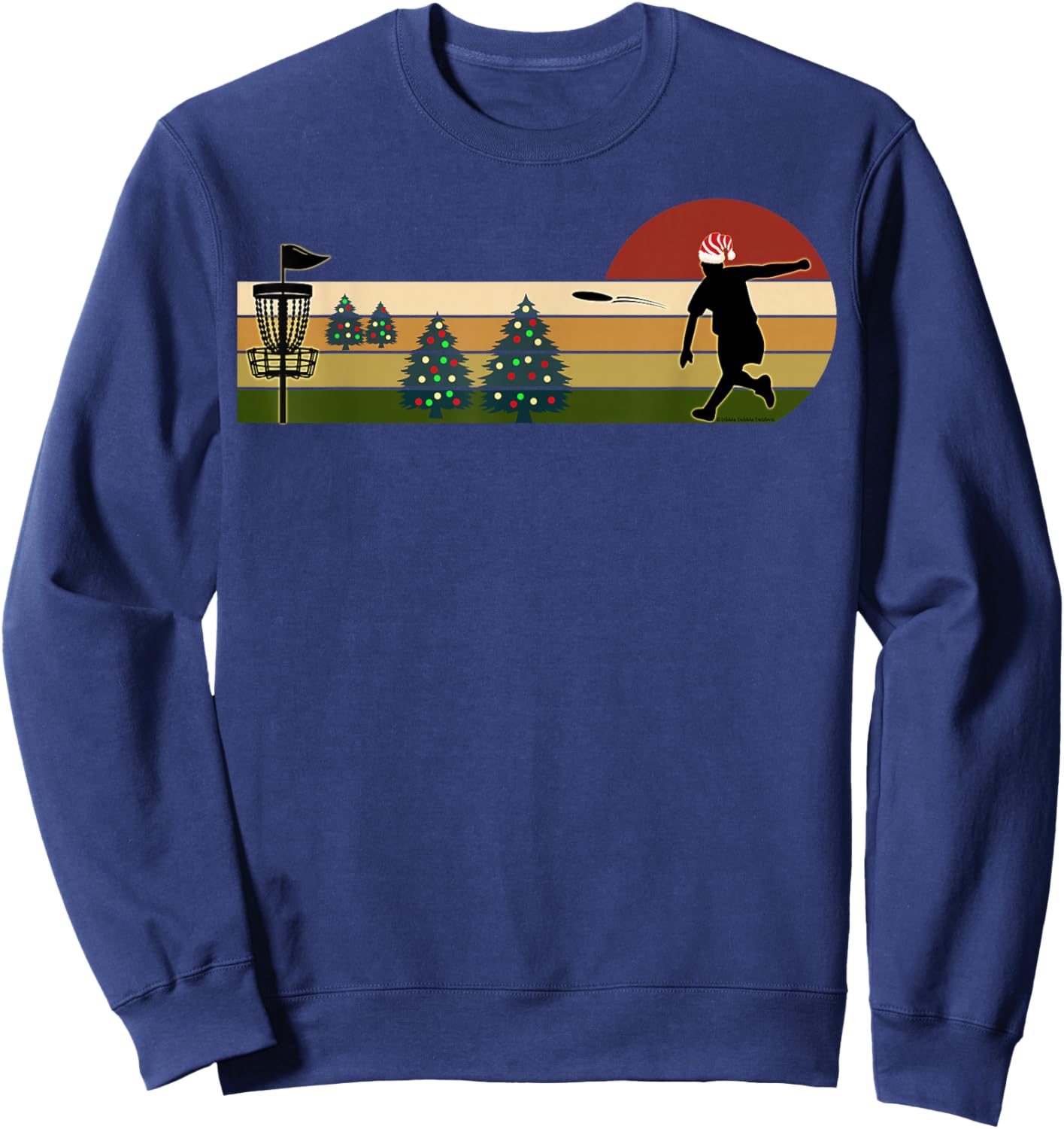 Christmas Holiday Disc Golf Sport Sweatshirt - Sweatshirt | Navy