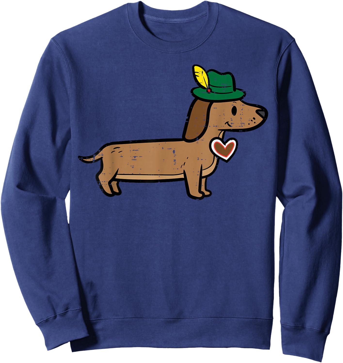 Oktoberfest Dachshund Cute Sausage Dog German Kids Men Women Sweatshirt - Sweatshirt | Navy