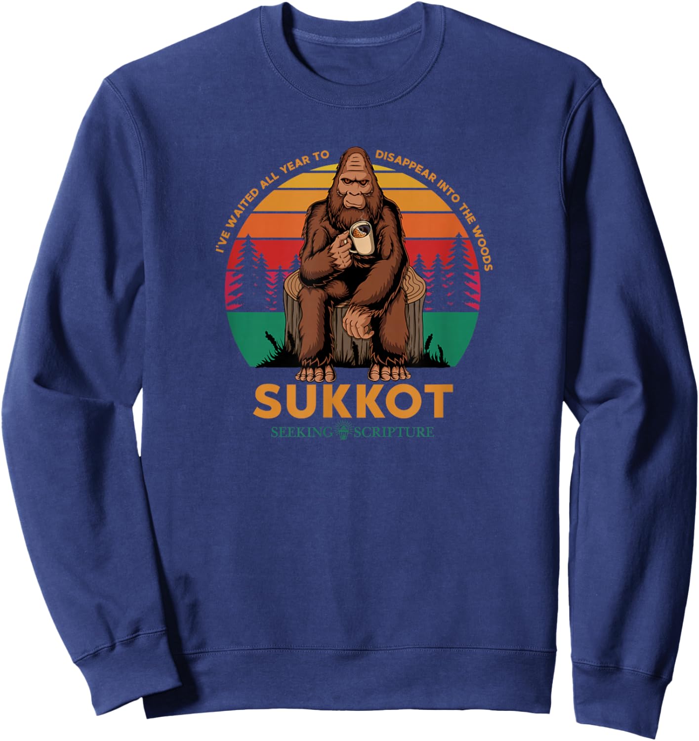 I've Waited All Year For Sukkot Sweatshirt - Sweatshirt | Navy