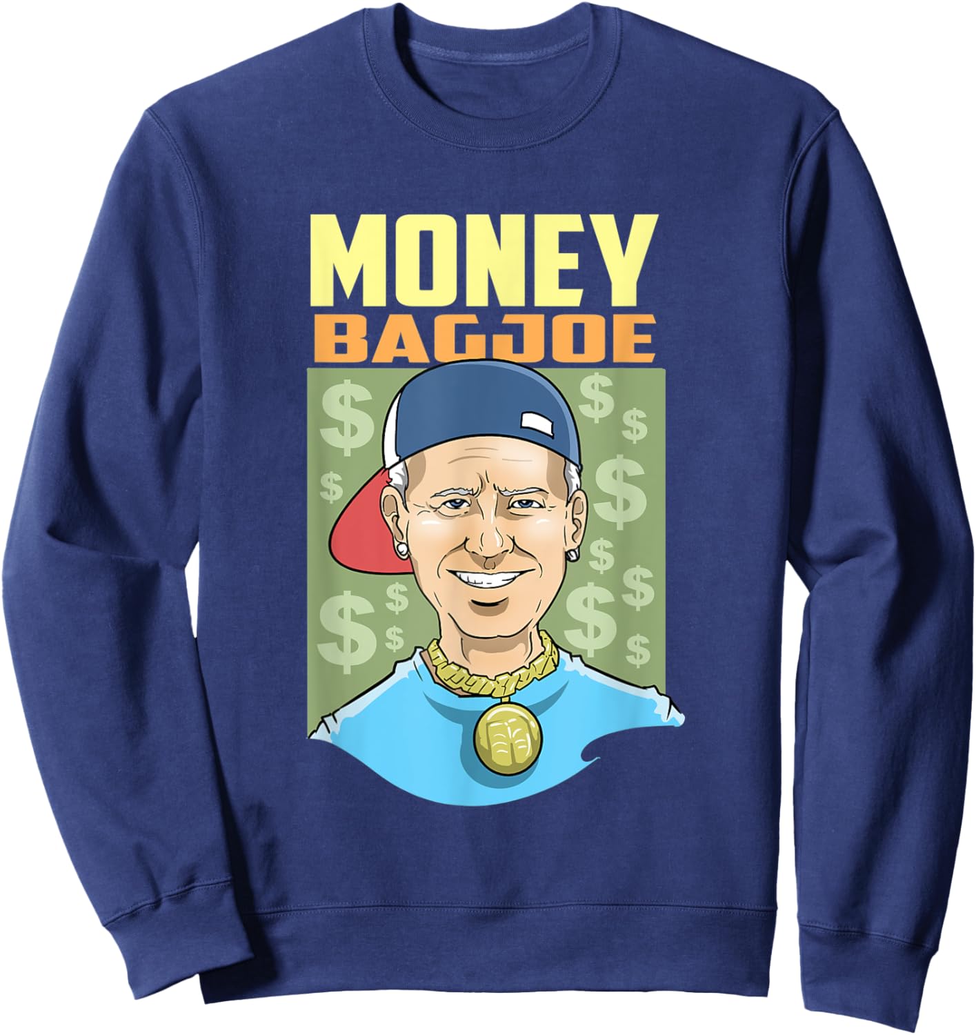 Moneybag joe biden where that stimulus stimmy check at Sweatshirt - Sweatshirt | Navy