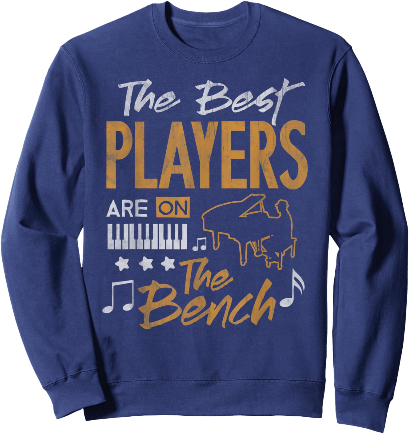 Piano Player Shirt Funny Pianist Music Lover Teacher Student Women Kids Sweatshirt - Sweatshirt | Navy