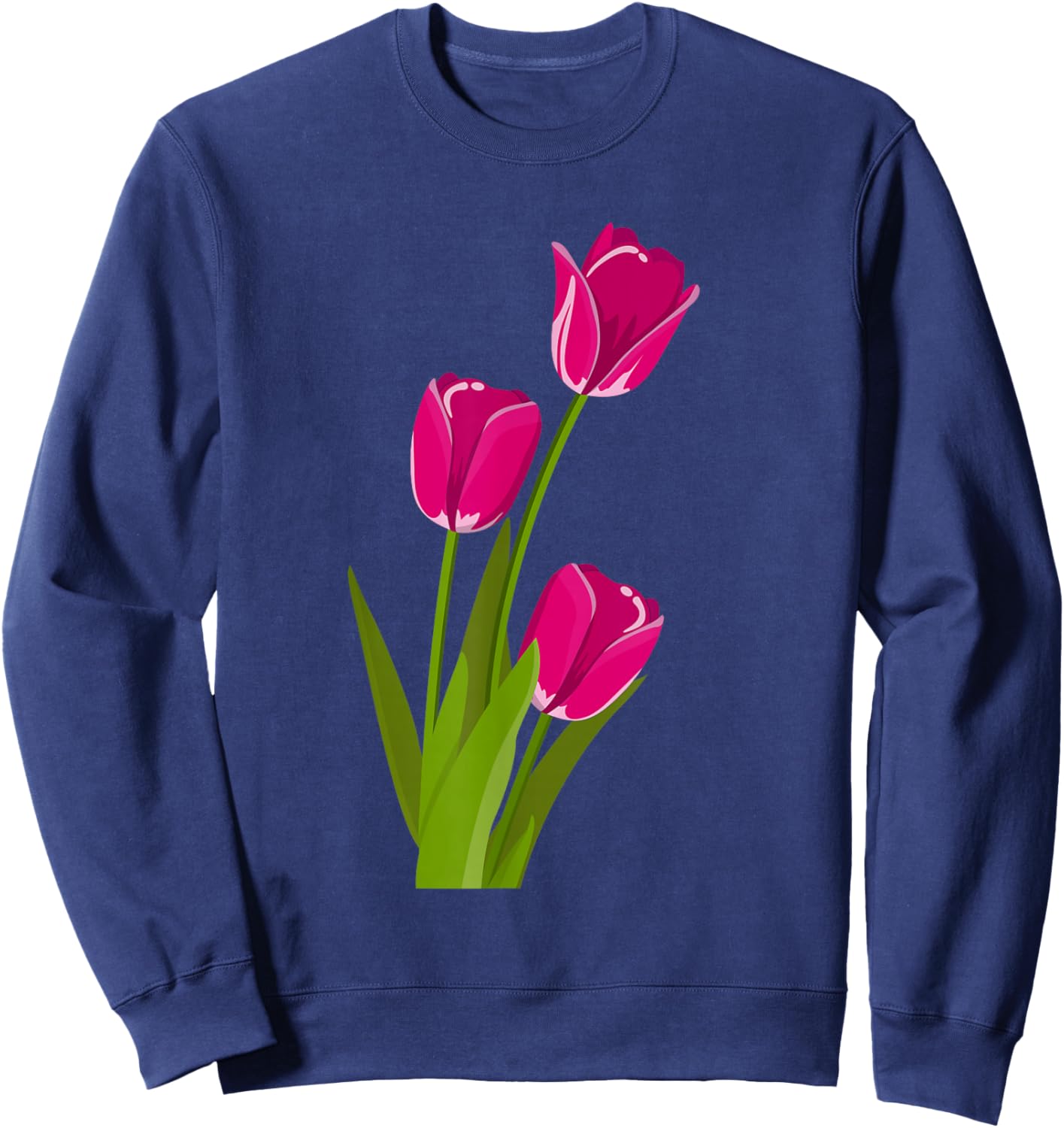 Pink Tulips lover Sweatshirt - Sweatshirt | Navy